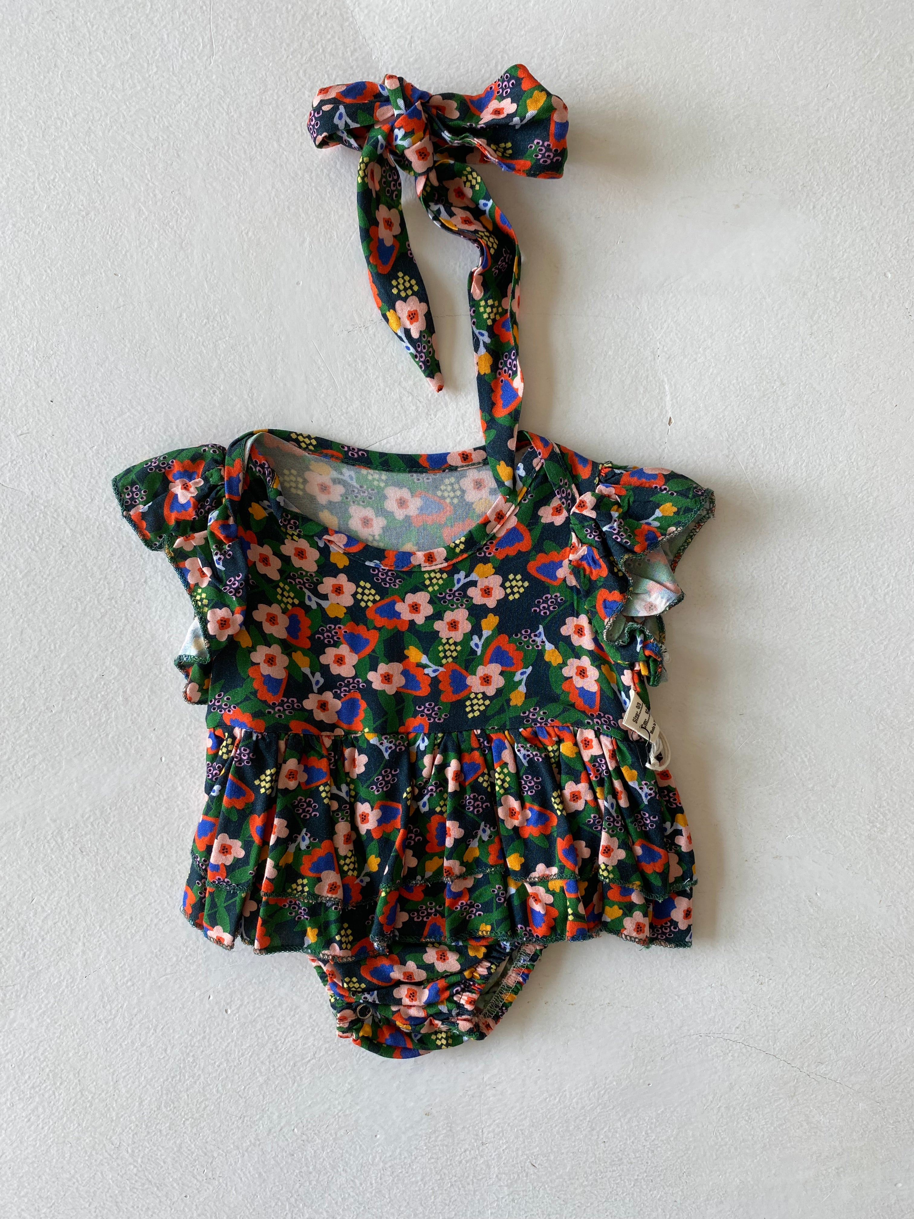 100% Cotton Ruffled Dress and Headband Set for Baby Girls - Perfect for Birthday Parties, Photo Shoots & Special Occasions