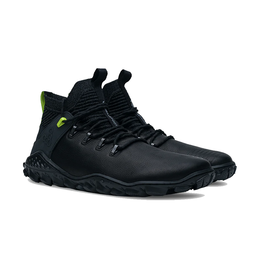 Vivobarefoot Magna Forest ESC Men's Barefoot Shoes - Obsidian/Lime - Trail Running, Hiking & Outdoor Adventure Footwear