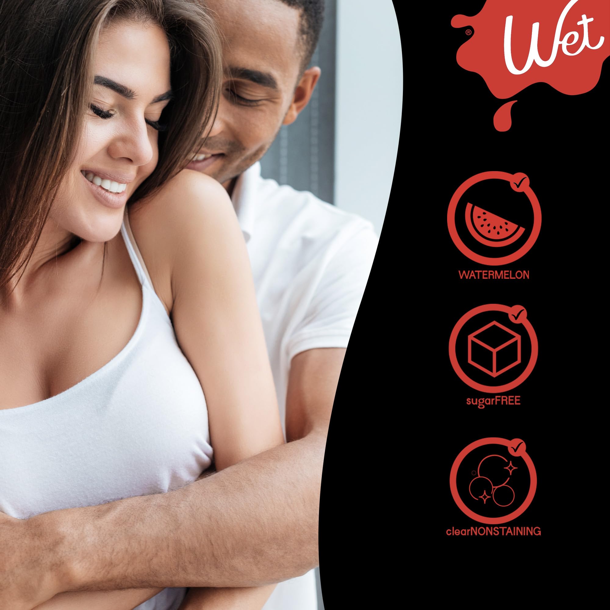 Wet Fun Flavors Juicy Watermelon 4-in-1 Warming Flavored Personal Lubricant (3 Fl Oz) - Premium Water-Based Lube for Men, Women & Couples - Paraben Free, Gluten Free, Stain Free - Perfect for Foreplay, Massage & Intimate Moments