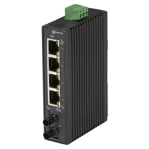 Black Box LBH120A-H Industrial Fast Ethernet Switch - 8-Port Gigabit Network Switch for Reliable Industrial Networking | Ideal for Factories, Warehouses & Harsh Environments