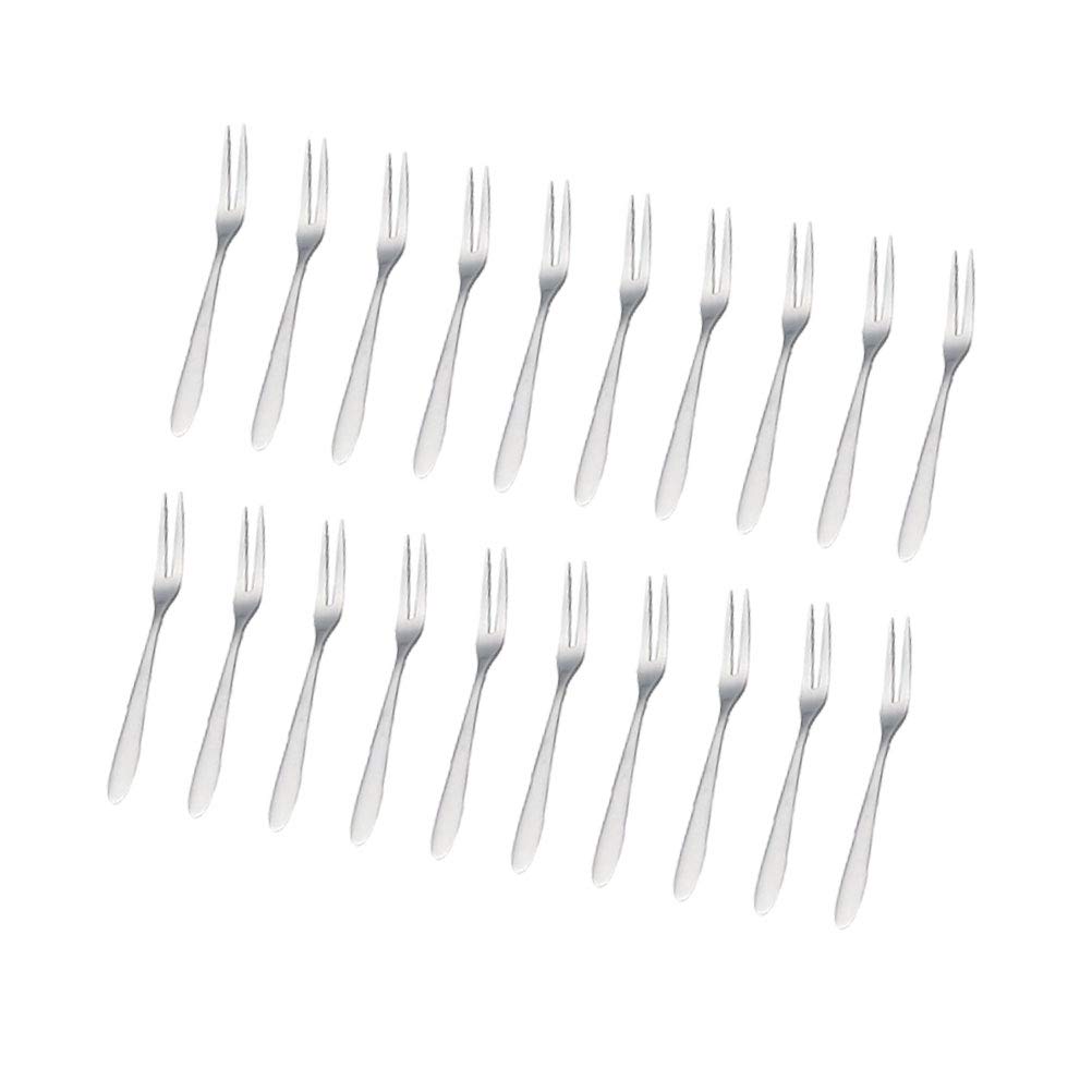 20-Piece Mini Stainless Steel Cake Forks - Small Dessert Forks for Fruit, Cheese, Appetizers - Perfect for Parties, Weddings, and Home Entertaining