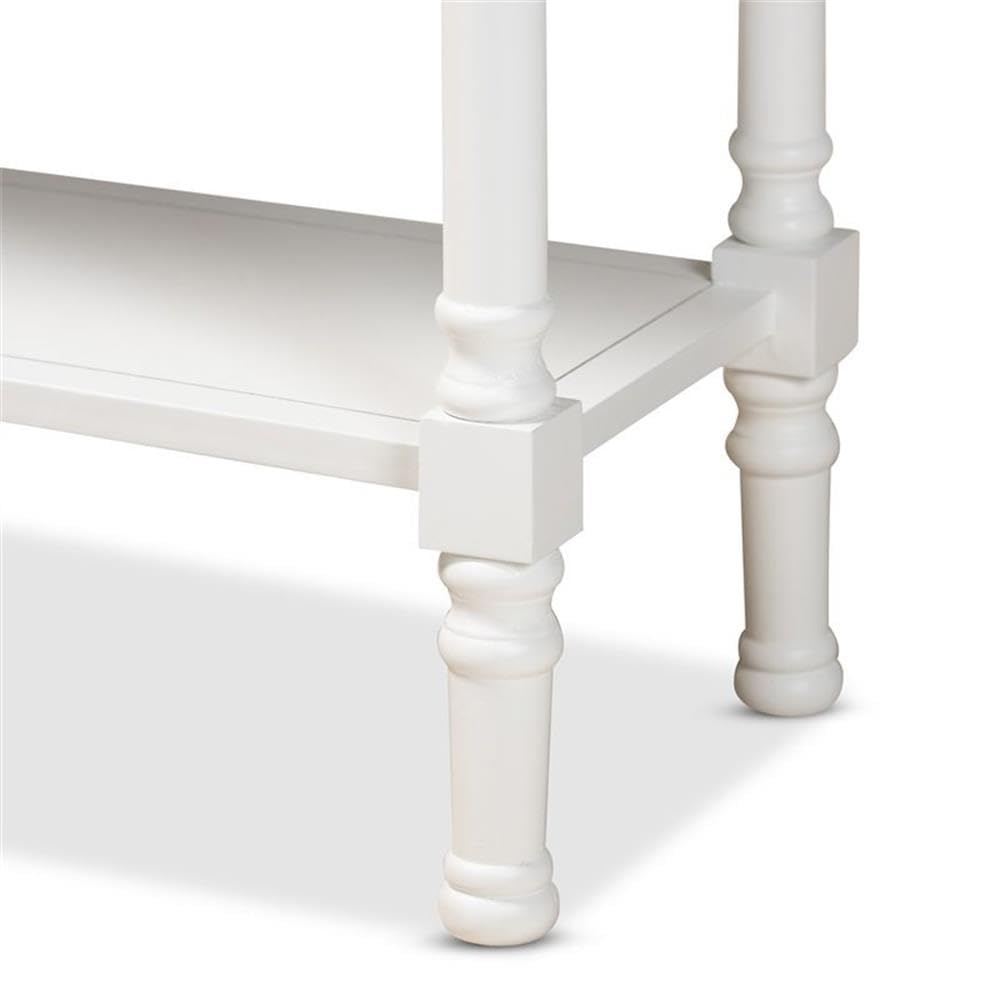 BOWERY HILL White Finished Wood 3-Drawer Entryway Console Table - Modern Hallway Entry Table with Storage for Small Spaces | Perfect for Foyer, Living Room & Apartment Decor