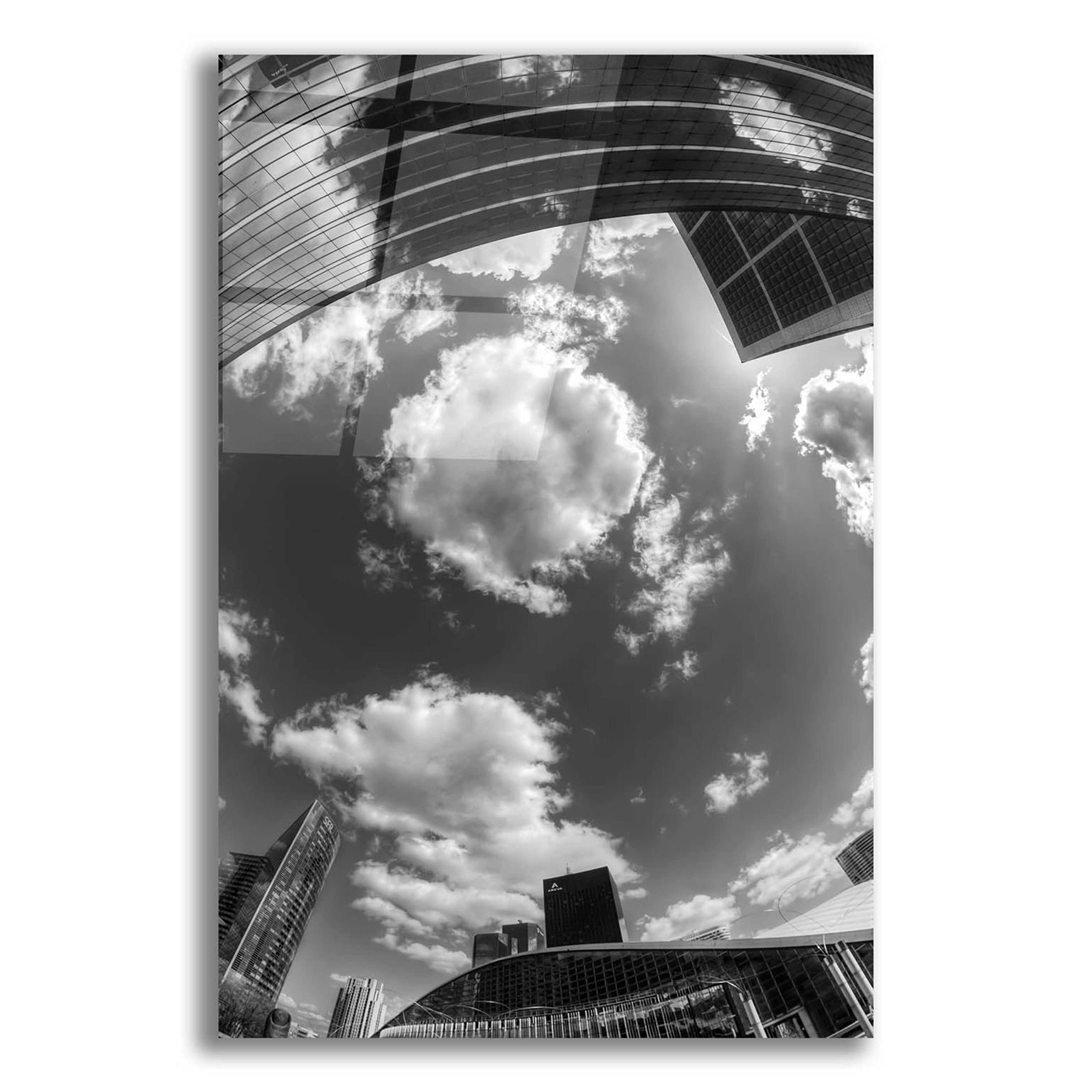 Urban Sky II by Sebastien Lory - Modern Acrylic Glass Wall Art Painting 16x24 Inches - Perfect for Living Room, Bedroom & Office Decor
