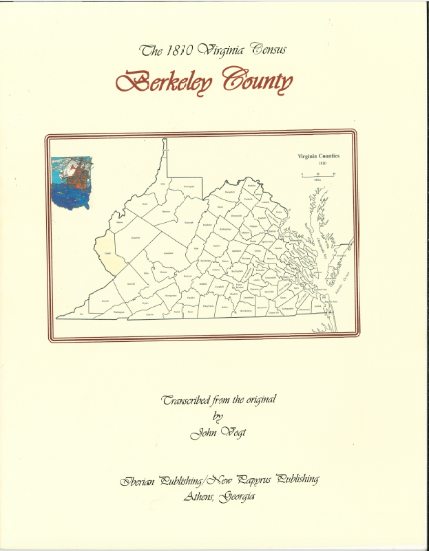 Berkeley County West Virginia 1810 Census Records - Genealogy & Family History Research