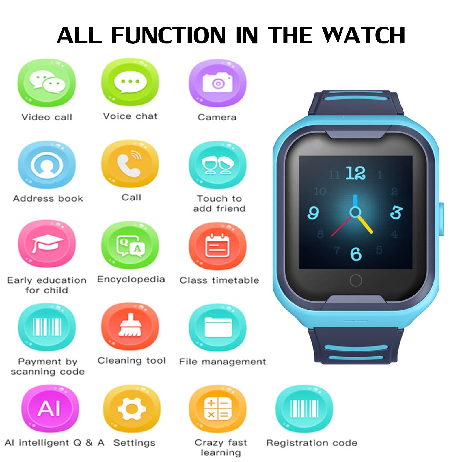 4G GPS Kids Smart Watch - Waterproof Touch Screen Smartwatch with GPS Tracker, Video Call, Camera, SOS Alarm & Pedometer - Real-Time Location Tracking for Boys & Girls - Perfect Gift for Birthday & Outdoor Activities (Pink)
