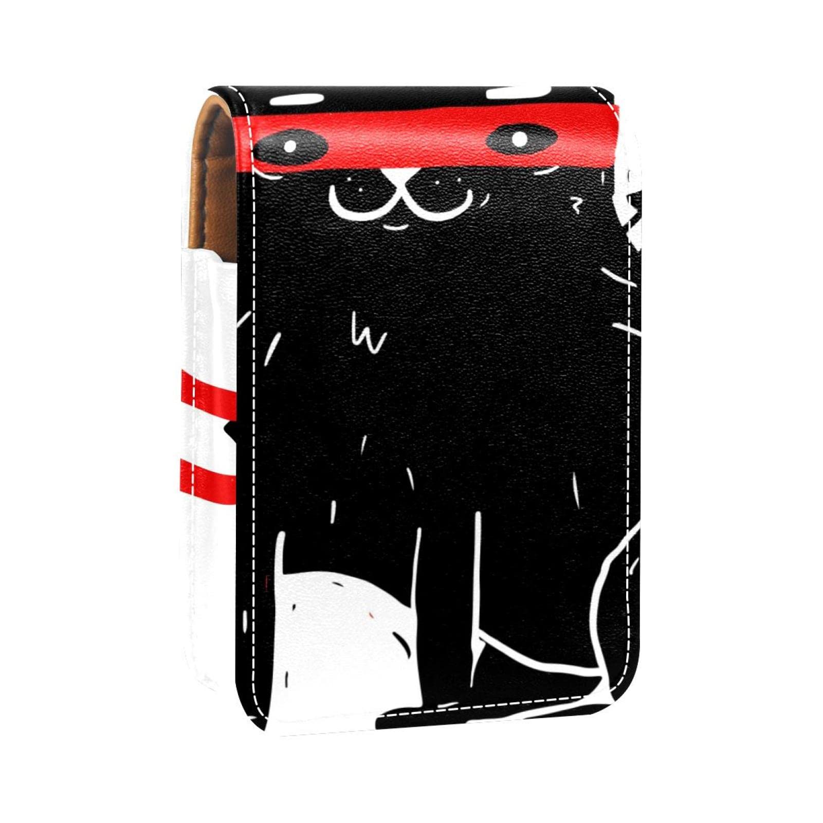 Cat Lipstick Case with Mirror - Portable Travel Makeup Organizer for Women On-the-Go