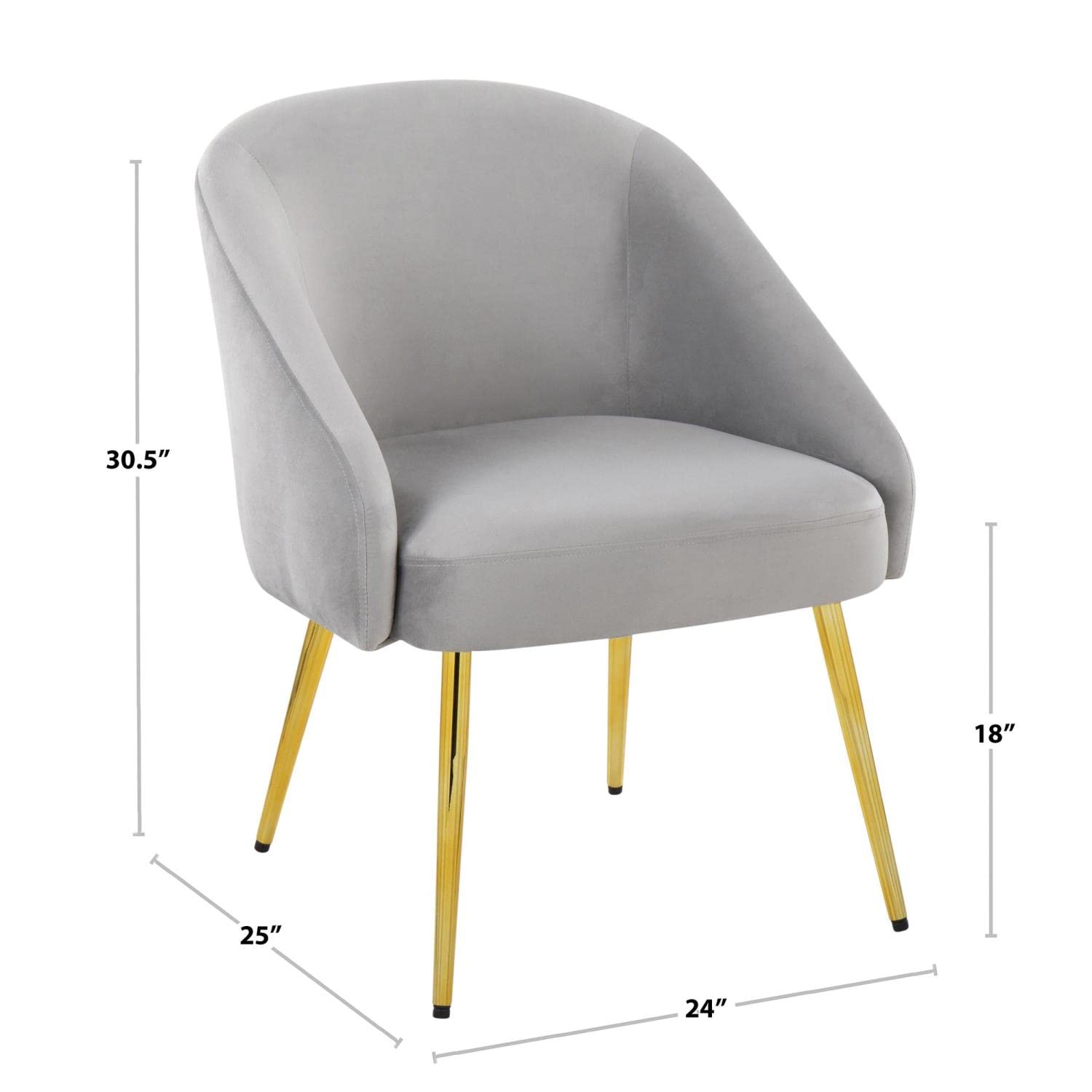 LumiSource Shiraz Upholstered Dining Chair - Modern Kitchen & Dining Room Chair for Home, Restaurant, Office - Comfortable & Stylish Seating Solution