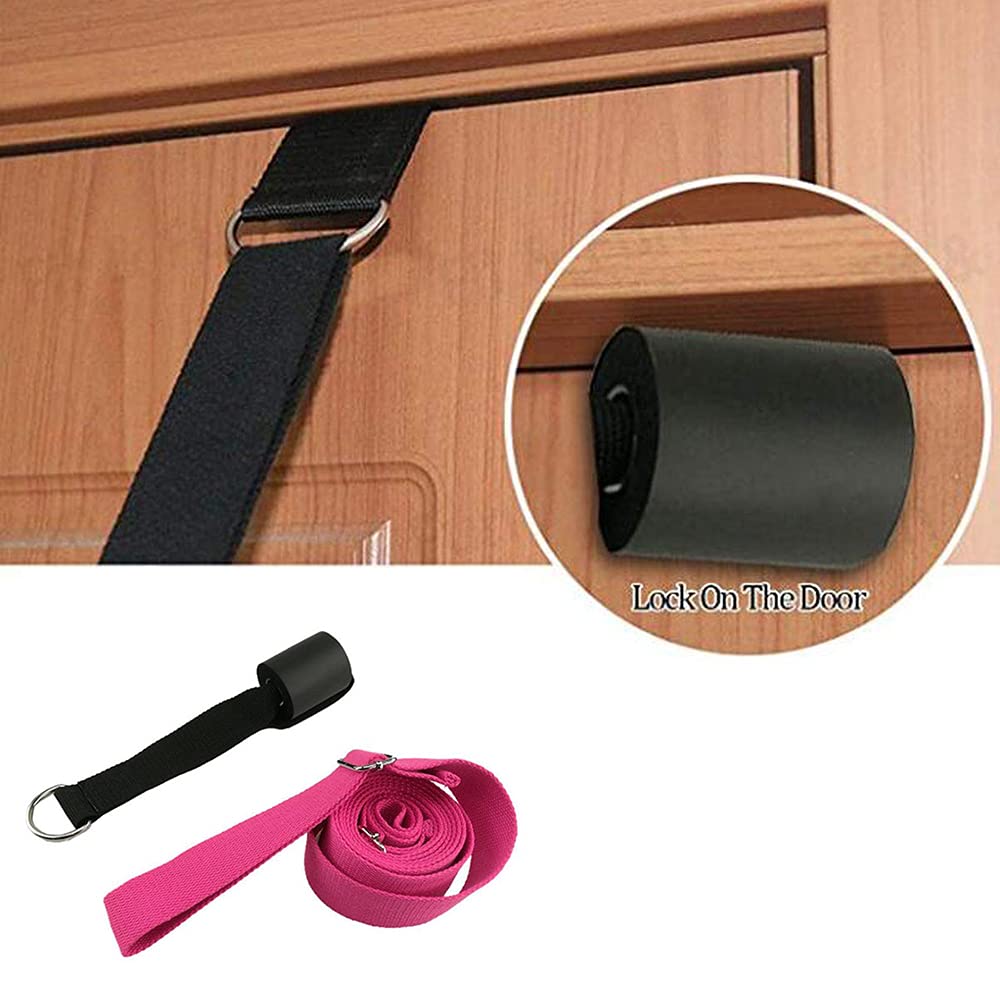 Premium Door Leg Stretcher for Ballet, Cheerleading & Gymnastics - Adjustable Flexibility Trainer & Stretching Strap for Dancers, Athletes & Fitness (Rose Red) - Perfect for Home Workouts, Dance Practice & Flexibility Training