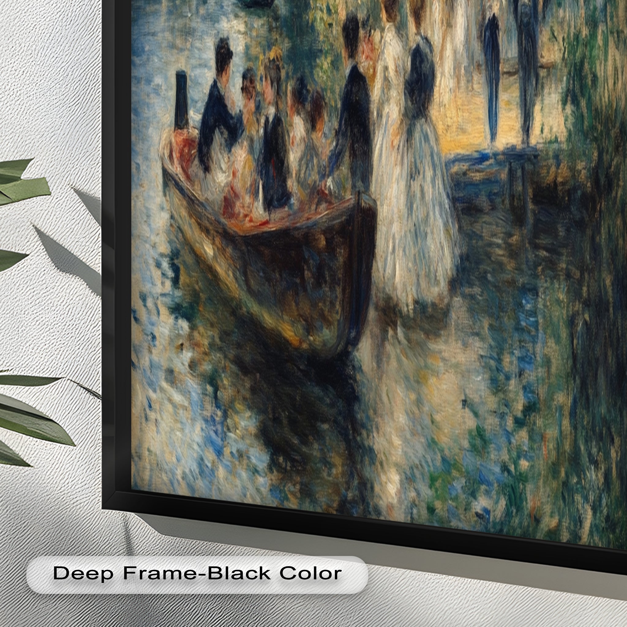 Afternoon Gathering by the River - Handmade Impressionist Oil Painting on Canvas - Perfect for Living Room, Bedroom, or Office Wall Decor