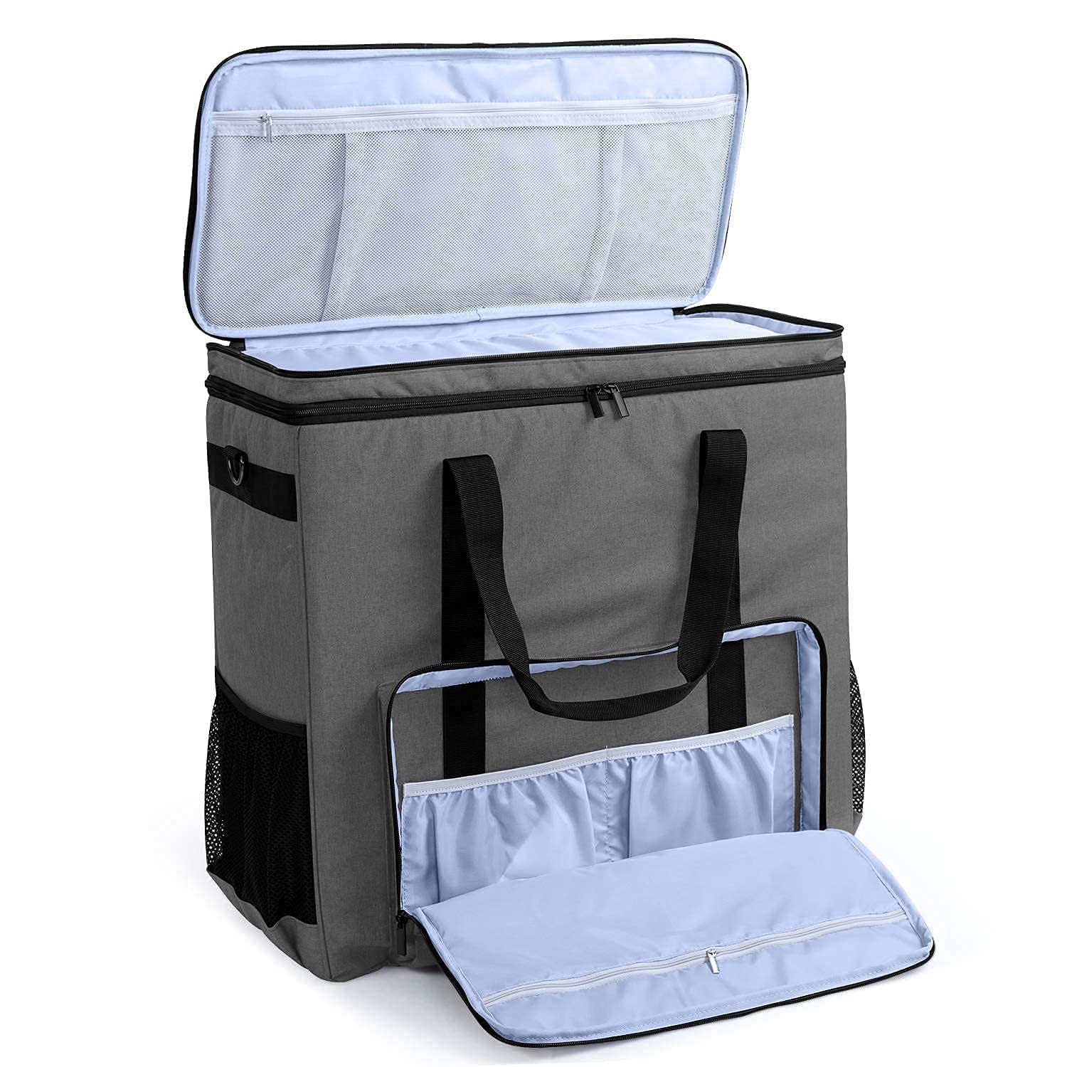 CURMIO Single & Double Layer Desktop Computer Travel Bag for PC Tower Case - Fits Keyboard, Cables & Mouse | Portable Protection for Office, Gaming & Business Travel