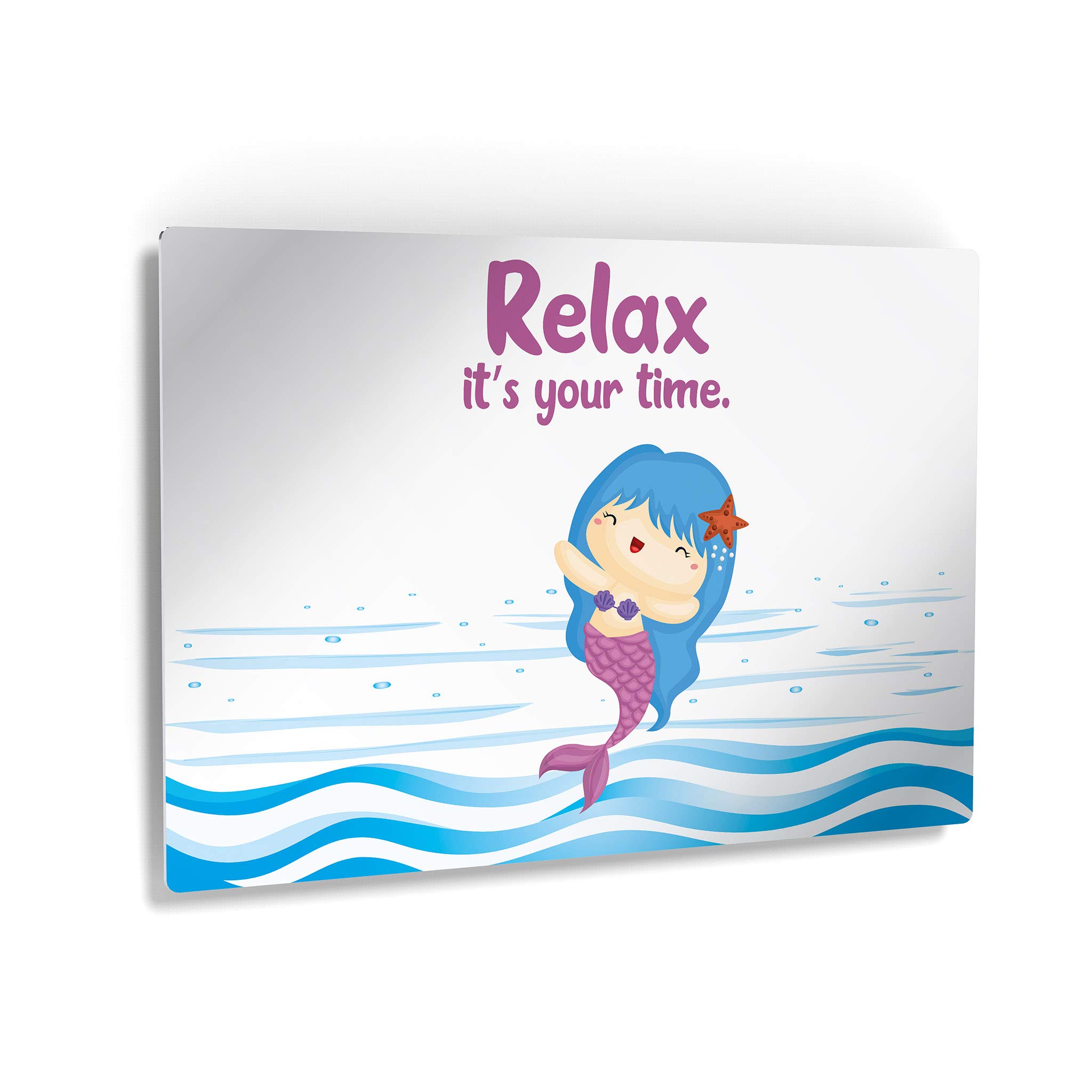 Funny Bathroom Wall Art - 'Relax It's Your Time' Quote Metal Print | Kids Bathroom Decor, Nursery Wall Sign | Ready to Hang Home Decoration (30x40 Inches) | Made in USA | Perfect for Bathrooms, Kids Rooms & Nursery Decor