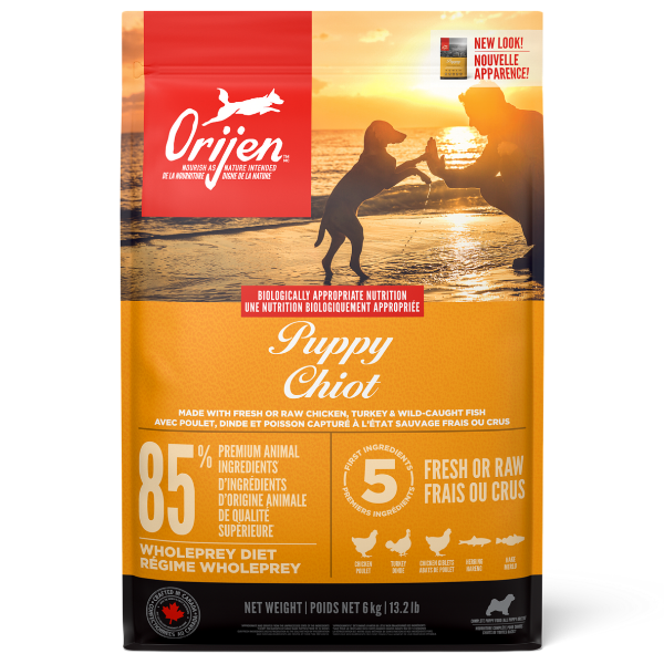 Orijen Premium High-Protein Puppy Dry Dog Food - Grain-Free, Natural Ingredients for Healthy Growth - Ideal for Small & Large Breed Puppies at Home or Outdoor Adventures