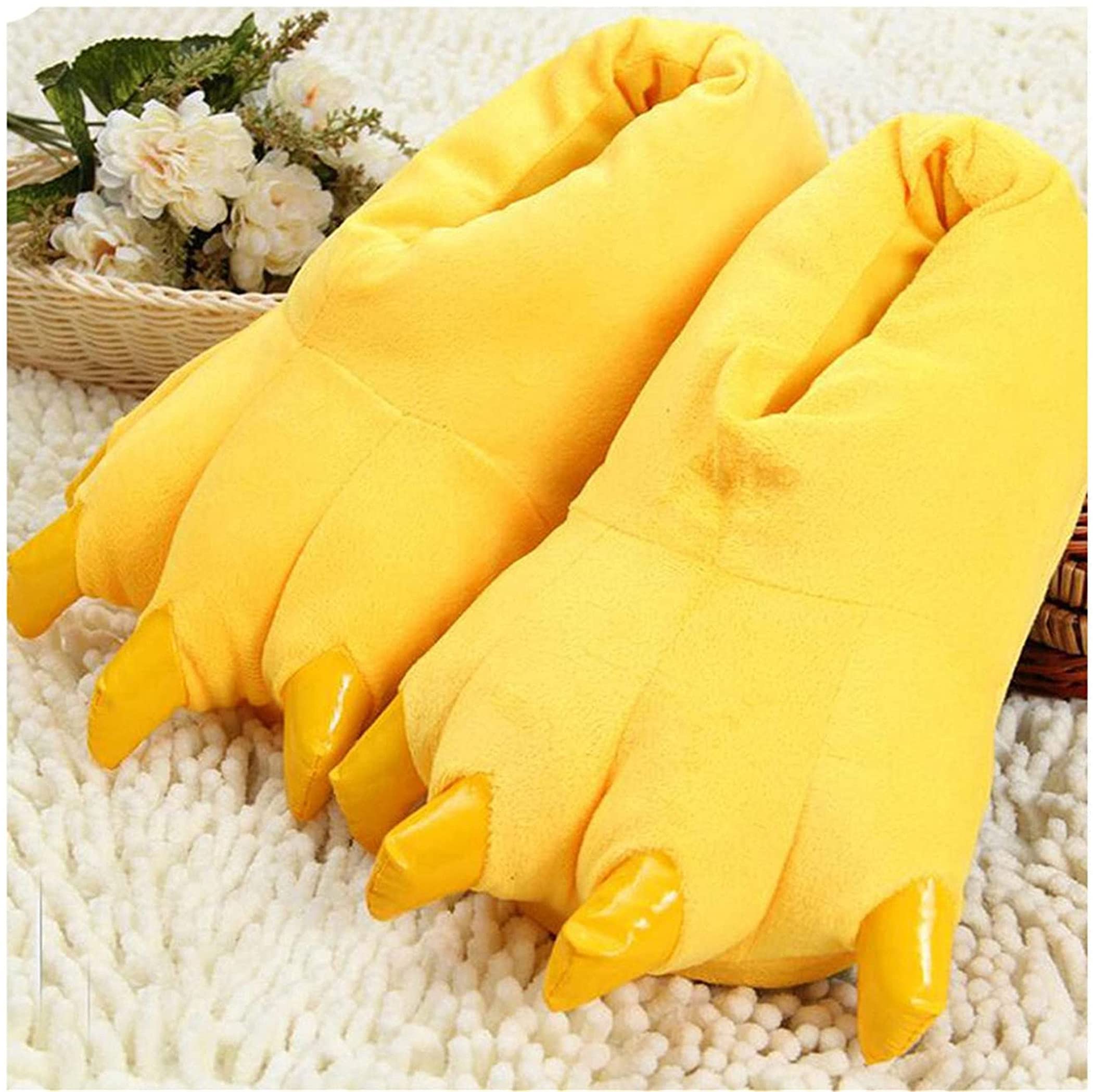YILANLAN Unisex Plush Animal Paw Slippers - Dinosaur Claw Fuzzy Warm House Shoes for Men & Women | Cozy Indoor/Outdoor Wear for Winter, Lounge, Gifts