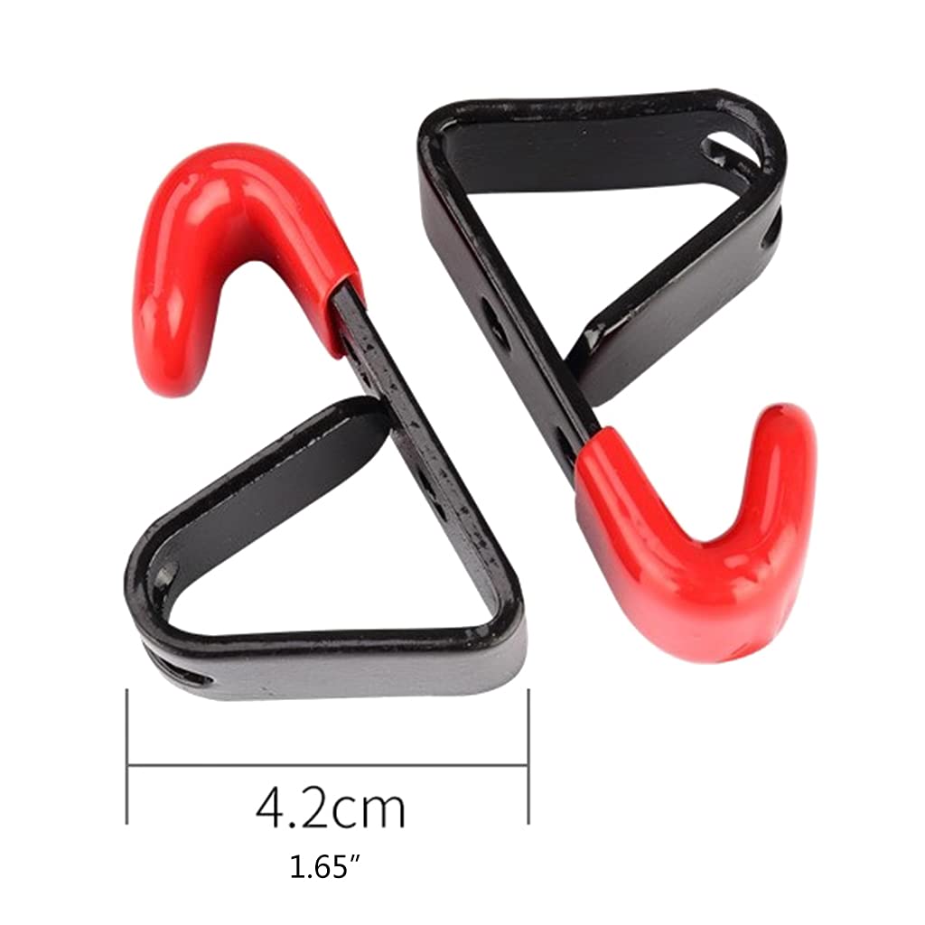 **Vdaxvme Black & Red Heavy Duty Metal U Hooks - 20 Pack Wall Mount Garage Storage Hooks for Organizing Tools, Garden Supplies & Home Use - Perfect for Garage, Shed, Workshop & DIY Projects**