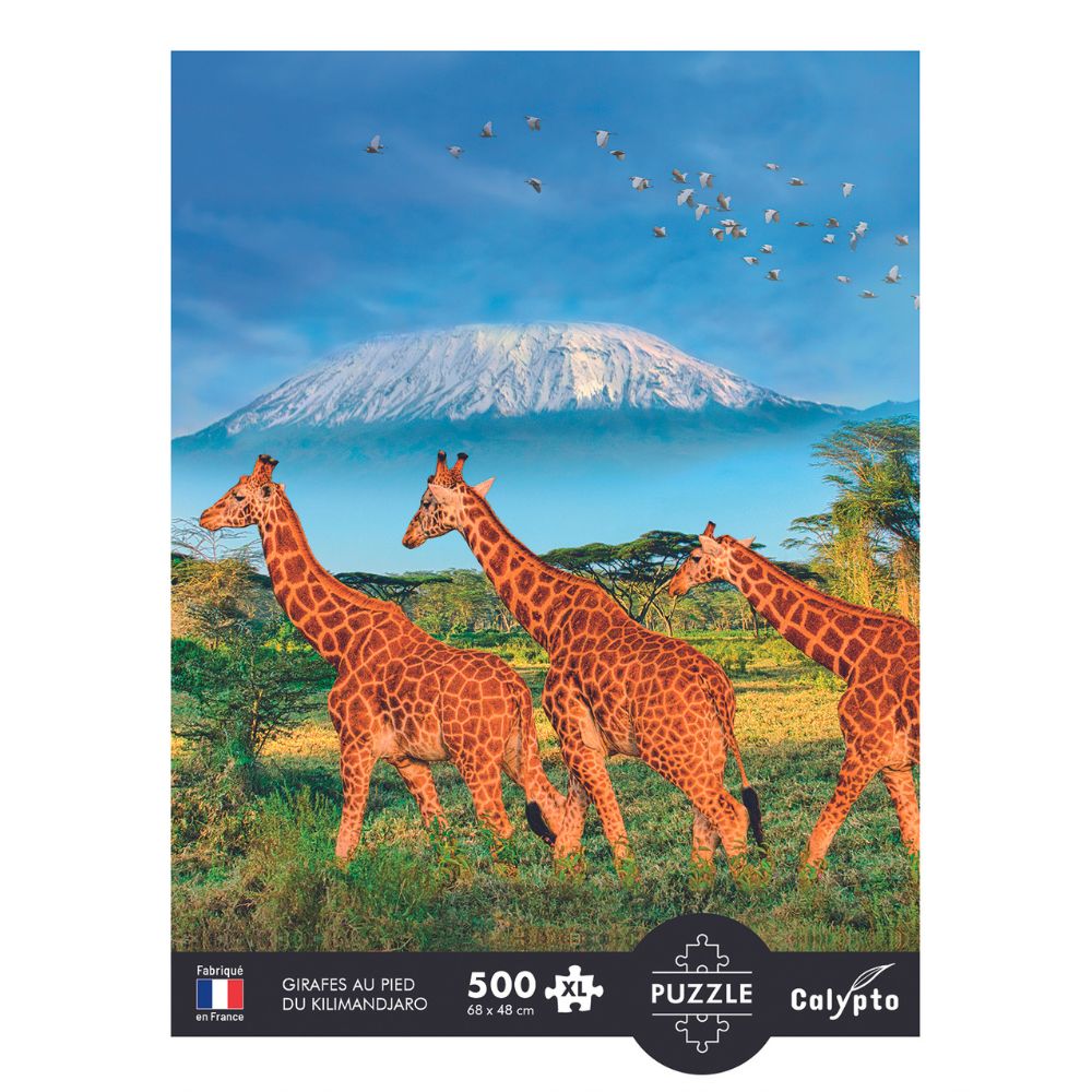 Calypto 500-Piece XL Jigsaw Puzzle - Giraffes Wildlife Theme | Perfect for Family Game Night, Stress Relief & Home Decor