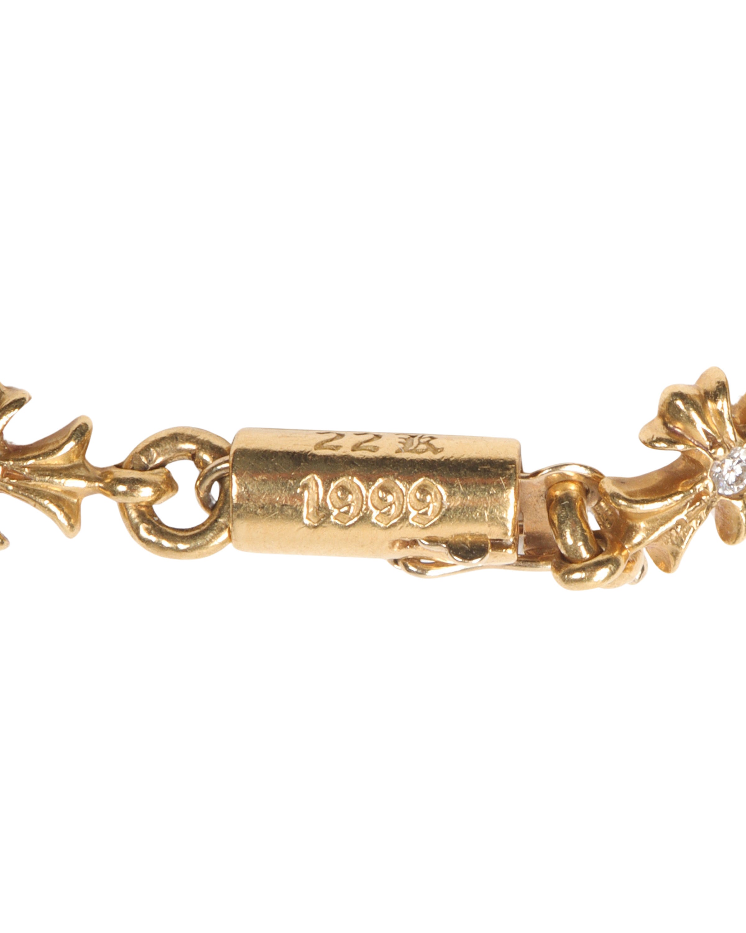 22K Gold & Diamond Tiny E Bracelet for Women - Elegant Minimalist Jewelry Gift for Her - Perfect for Weddings, Anniversaries & Special Occasions