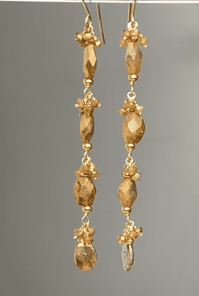 14K Gold Filled Labradorite Dangle Earrings for Women – Mystic Gold Gemstone Jewelry for Everyday Wear & Special Occasions