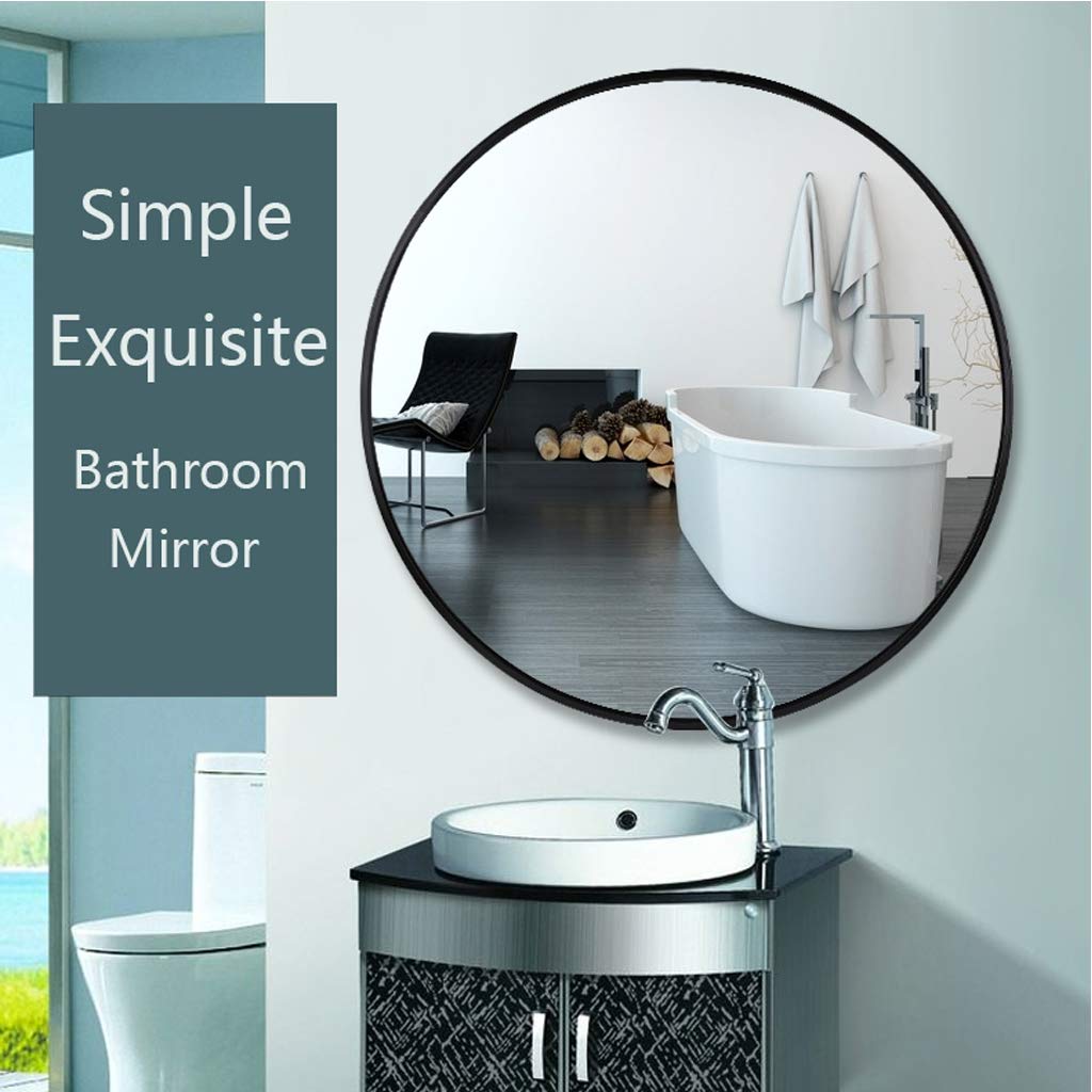30CM Round Wall Mirror with Metal Frame - Large Vanity Mirror for Bathroom, Living Room & Entryway | Perfect for Shaving, Makeup & Home Decor