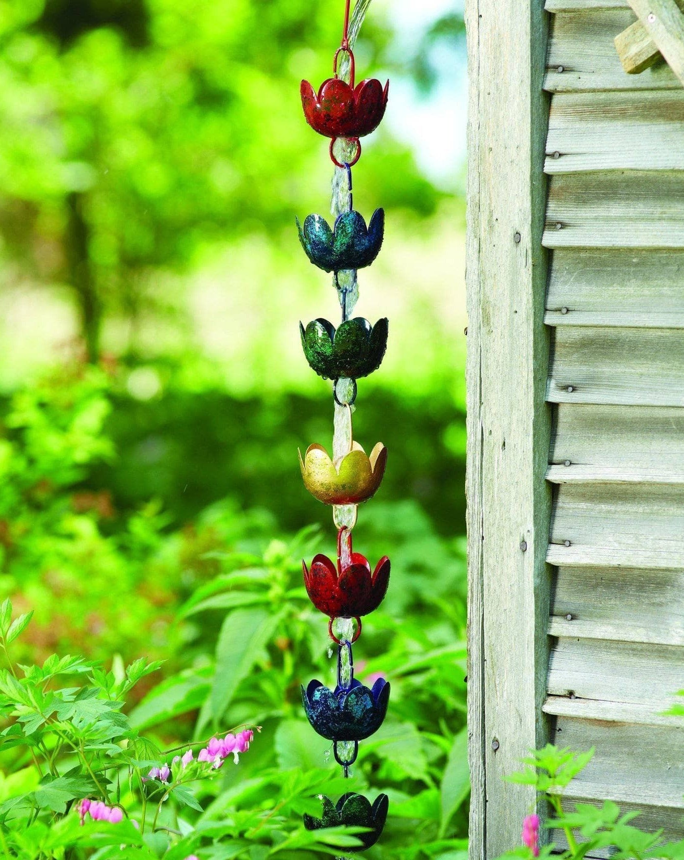 Lily Cup Rain Chain - Decorative Garden Gutter Downspout Diverter for Outdoor Water Drainage | Perfect for Patio, Yard & Landscaping