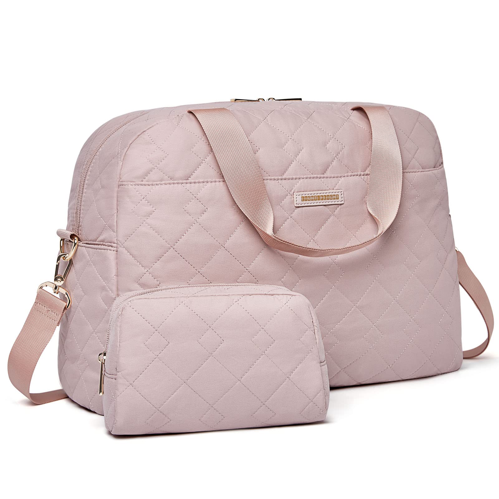Quilted Travel Duffel Bag for Women - Lightweight Weekender & Gym Tote for Travel & Workouts