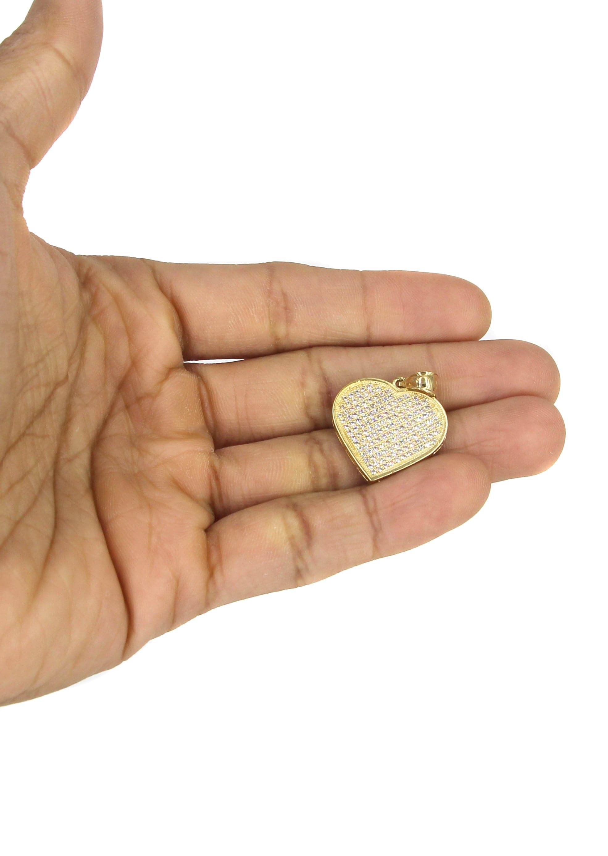 10K Yellow Gold Heart Necklace for Women - 14.2 Grams Solid Gold Pendant with 18
