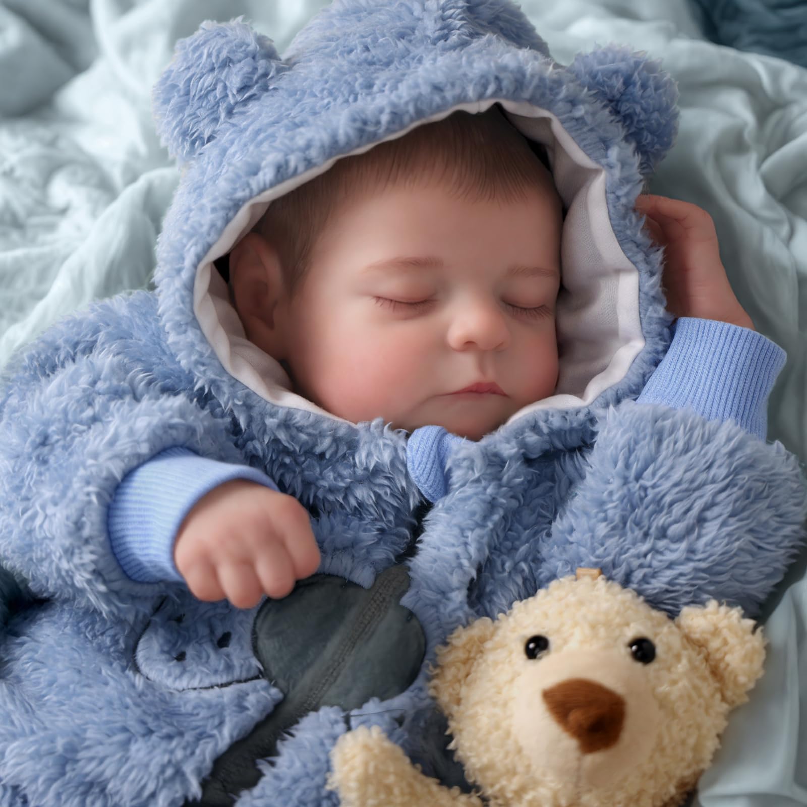 Lifelike Reborn Baby Doll Noah - 20 Inch Realistic Newborn Baby Boy Doll with Soft Body & Poseable Limbs - Includes Feeding Kit & Gift Box - Perfect for Kids 3+ (Great for Role Play, Gift Giving & Emotional Comfort)