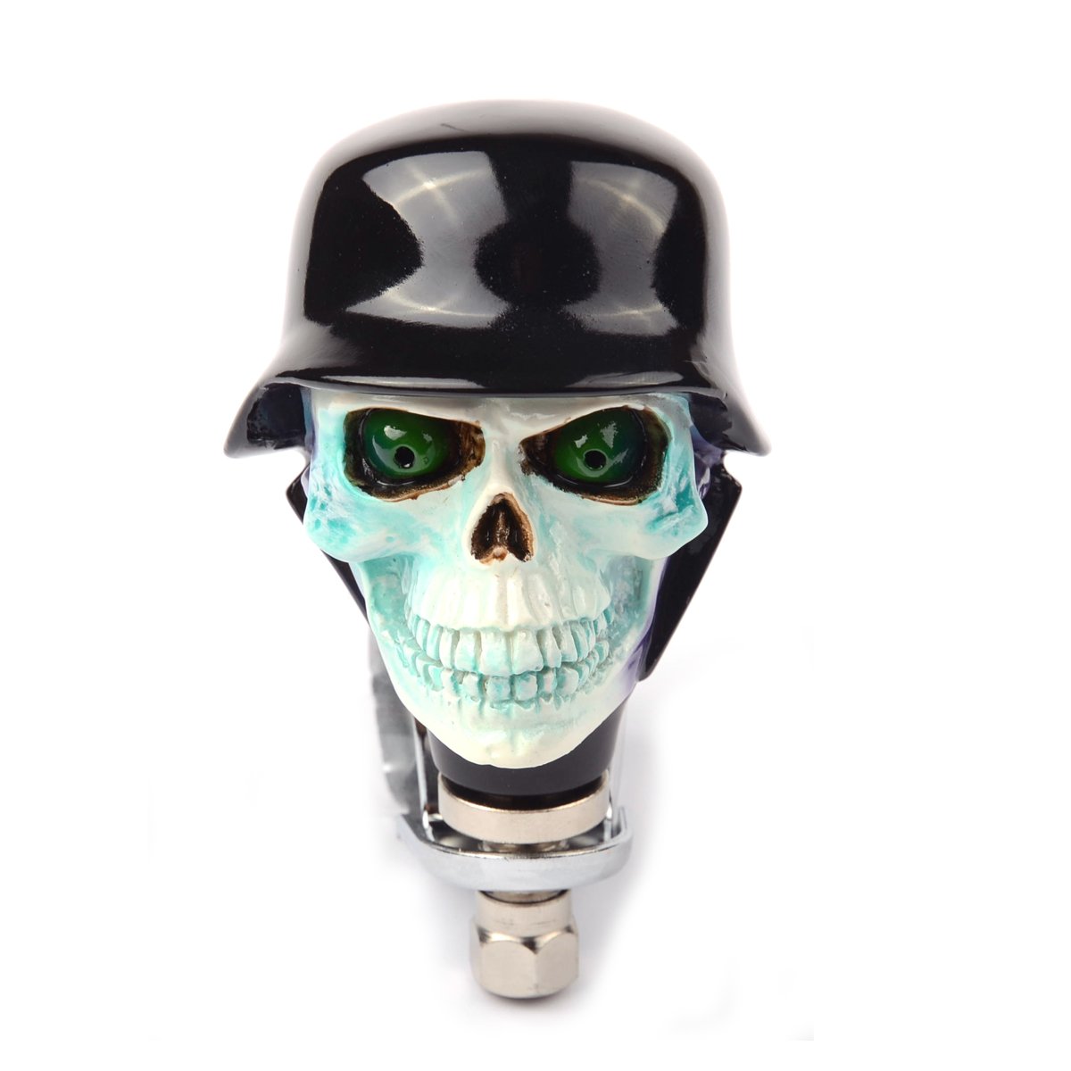 Universal Black Skull Head Car Steering Wheel Spinner Knob - Powerball Booster Handle with Clamp for Easy Steering - Perfect for Truck, SUV, Off-Road & Daily Driving Accessories