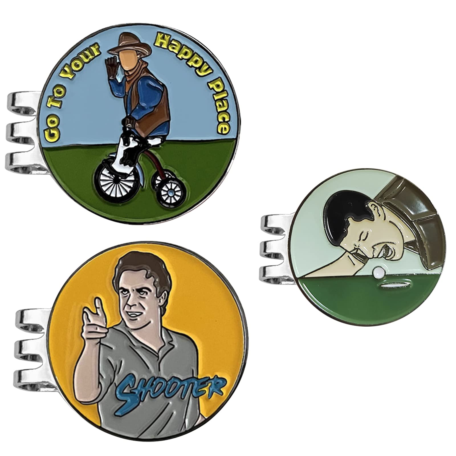 Magnetic Golf Ball Marker & Hat Clip - Funny Golf Accessories for Men & Women - Perfect Golf Gifts for Golf Lovers - Ideal for Golf Course, Driving Range & Tournament Play
