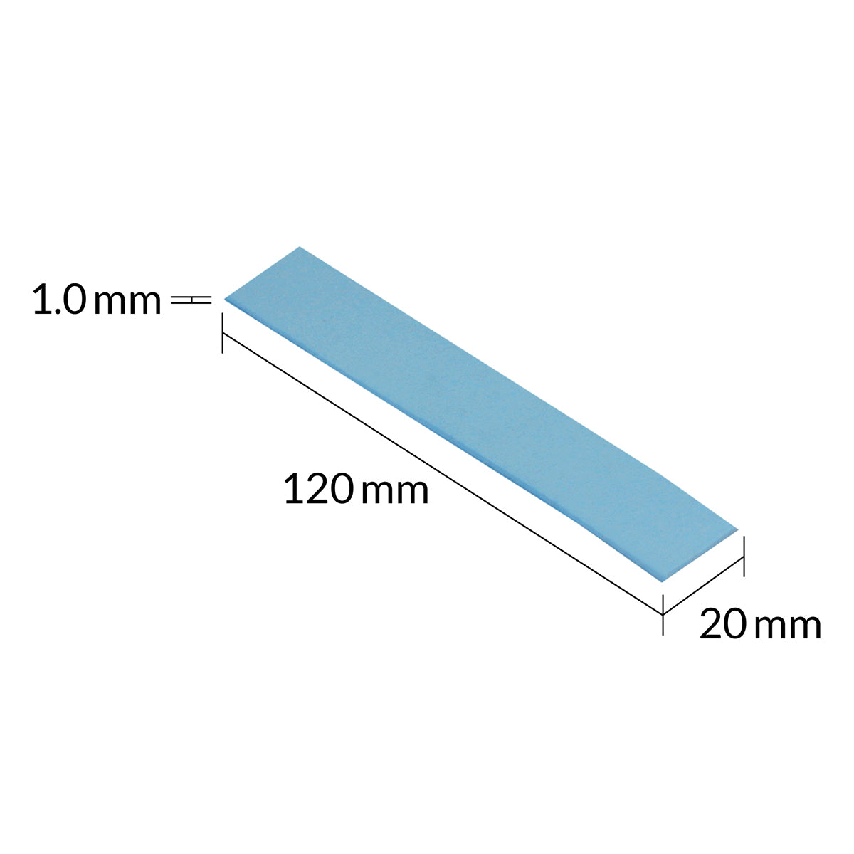 Arctic TP 3 Premium Performance Thermal Pad 120x20mm, 1.0mm Thickness - 4 Pack - High Thermal Conductivity for CPU/GPU Cooling, Laptop & PC Heat Dissipation