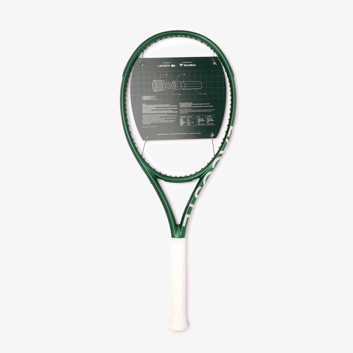 Lacoste L23L Tennis Racket - Premium Carbon Fiber Tennis Racquet for Men & Women | Perfect for Beginners & Advanced Players | Ideal for Court Training & Competitive Matches