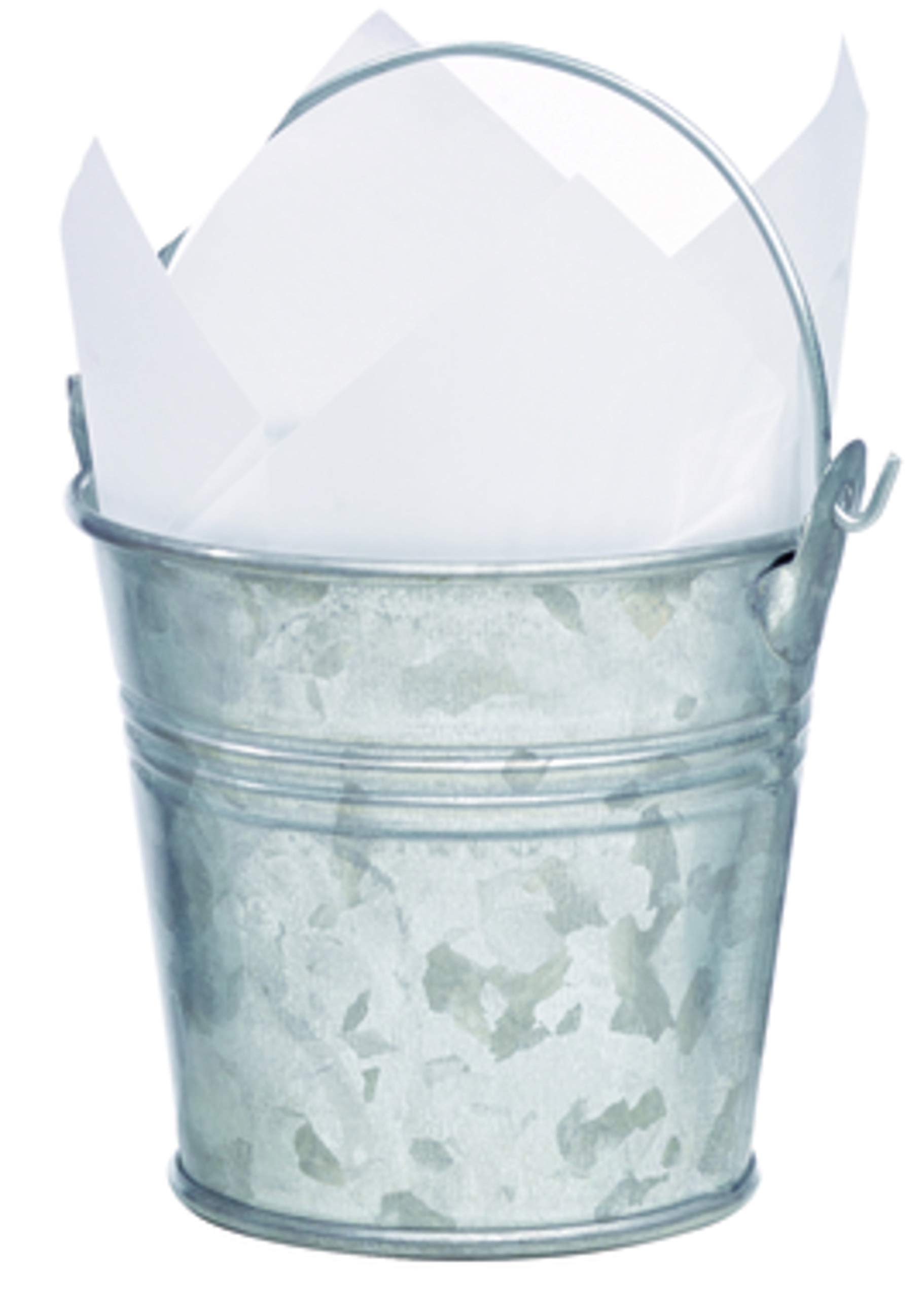 PacknWood 210SXM03 - Large Metal Bucket with Handle for Ice, Party & Events - 6.8 oz Capacity (3.1