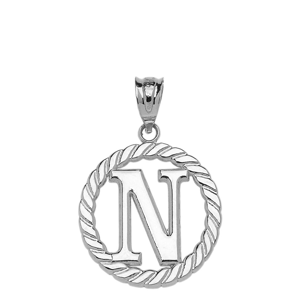 925 Sterling Silver Claddagh Gold High Polish Roped Circle Initial Charm Pendant - Personalized Jewelry Gift for Women, Birthdays, Anniversaries & Special Occasions