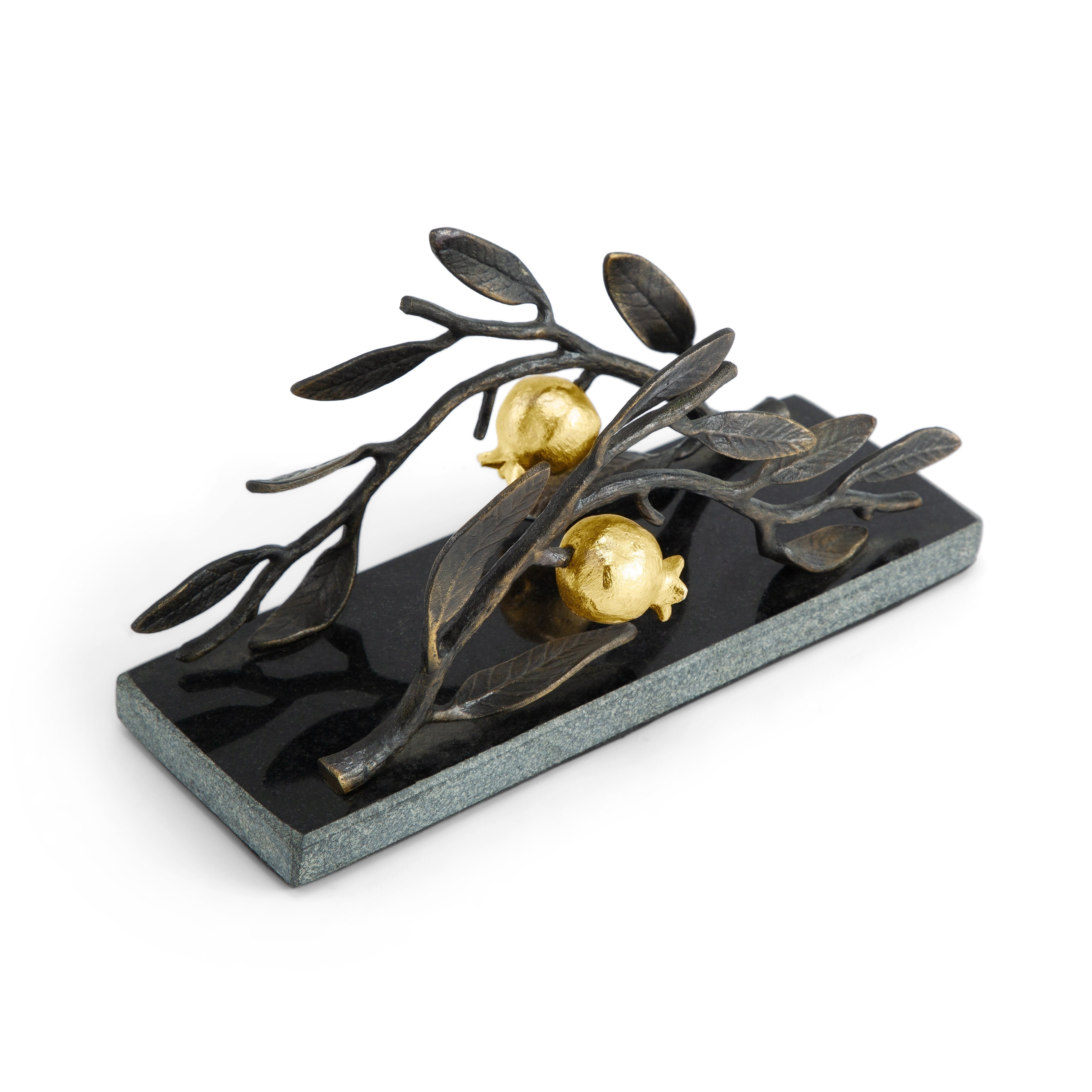 Stainless Steel Pomegranate Design Vertical Napkin Holder - Elegant Kitchen & Dining Table Decor for Parties, Restaurants, and Home Use