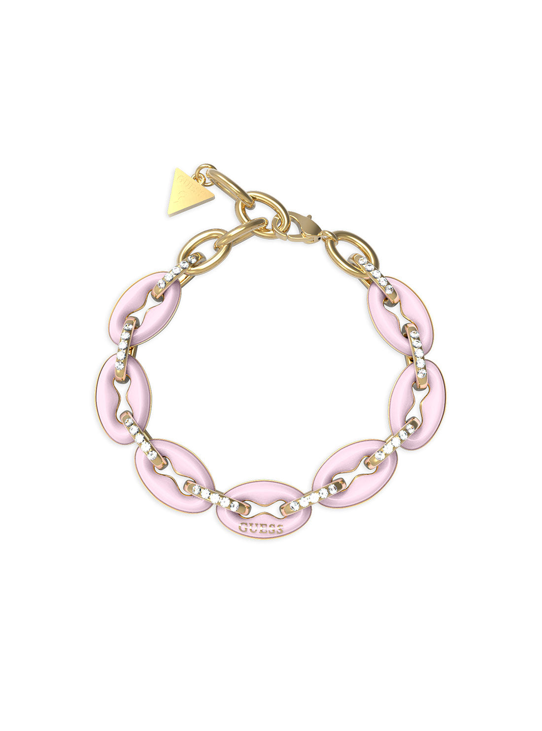 Gold Rose Crystal Link Bracelet for Women - Elegant Fashion Jewelry Gift for Anniversary, Birthday & Special Occasions