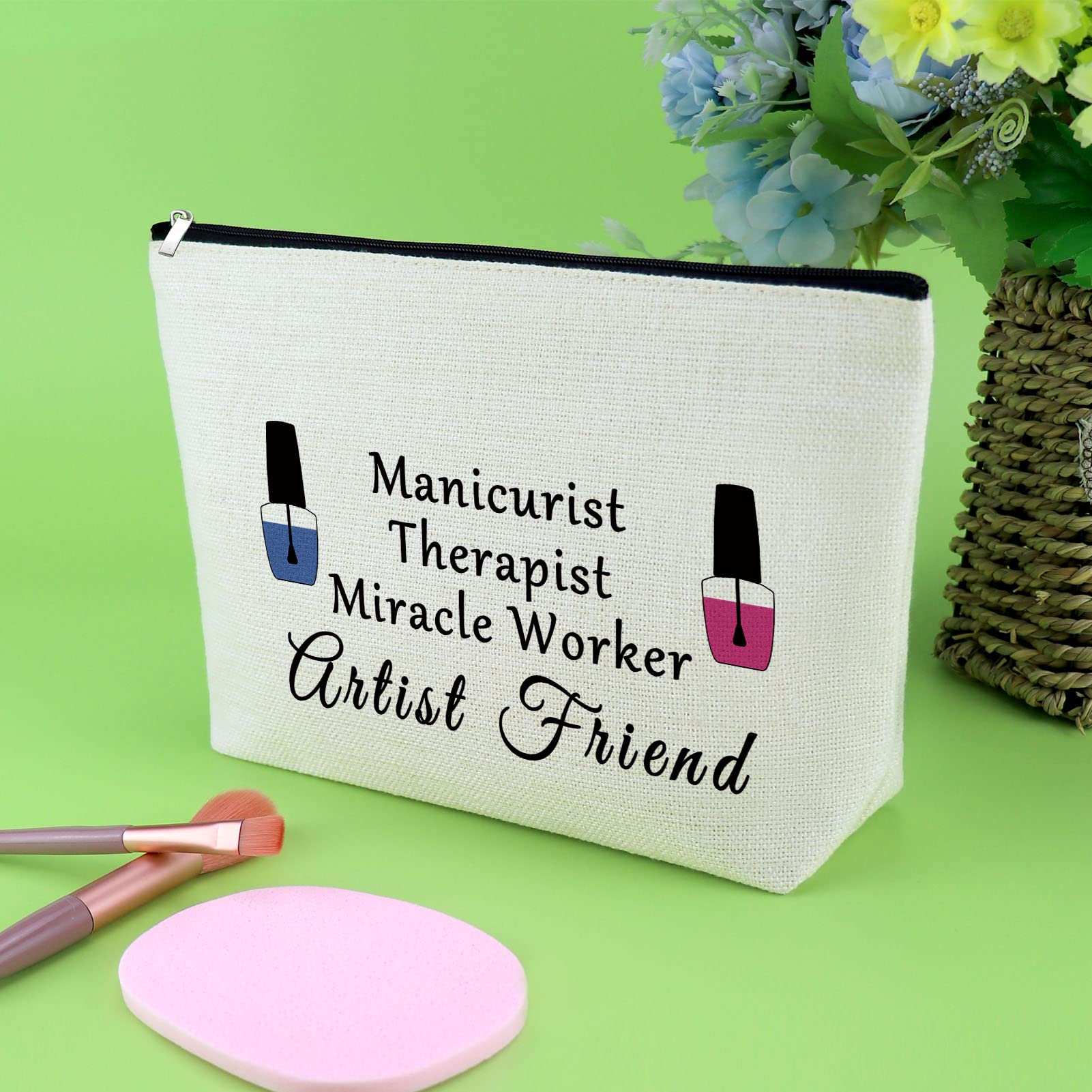 Professional Nail Technician Gift Set - Makeup Bag for Women, Manicurist Thank You Gift, Beautician & Therapist Retirement Gift - Perfect for Birthday, Thanksgiving & Appreciation - Ideal for Salon, Spa & Home Use