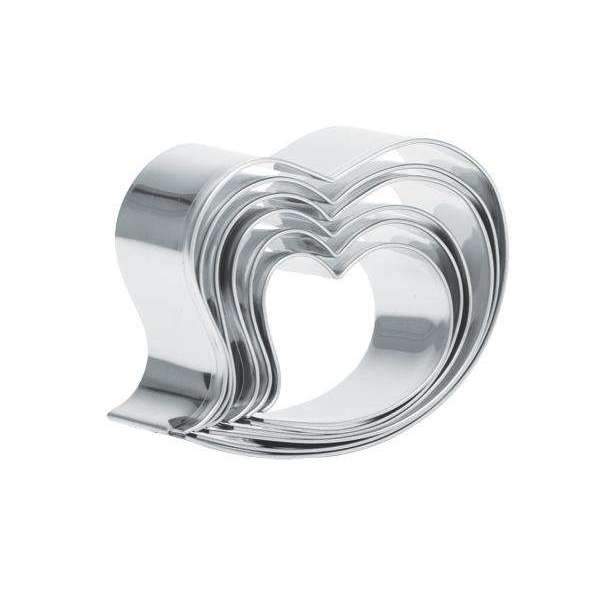 Premium Stainless Steel Cutters Set for Baking & Crafts - Plain & Fancy Heart Shaped Cookie Cutters - Perfect for DIY Cookies, Cake Decorating, and Valentine's Day Treats