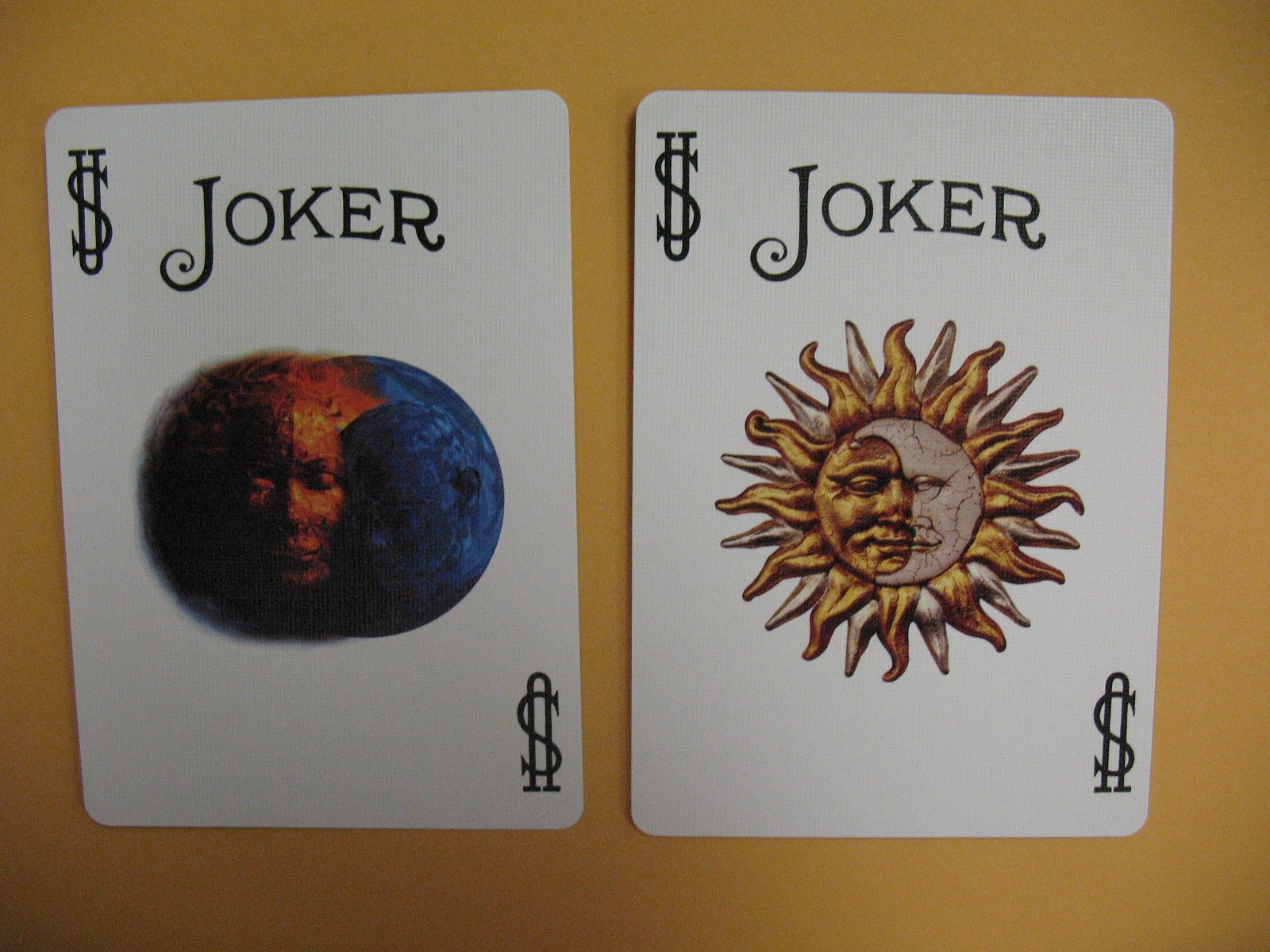 USPC Bicycle Yellow Trace Playing Cards with Sun Moon Design - Premium Poker Cards for Magic Tricks, Card Games & Collectibles