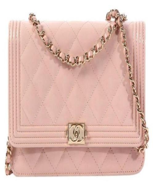Chanel Le Boy Wallet On Chain WOC - Light Pink Caviar Leather Crossbody Bag with Gold-Tone Hardware | Perfect for Evening Events & Luxury Fashion Accessories