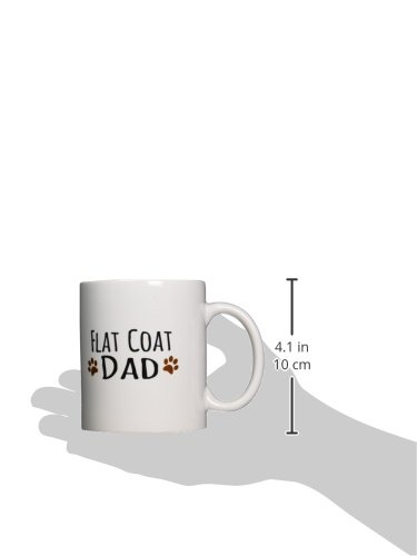 3D Rose Ceramic Coffee Mug for Dog Lovers - 11 oz Funny Flat Coat Dog Dad Gift - Perfect for Tea, Coffee & Hot Drinks at Home or Office