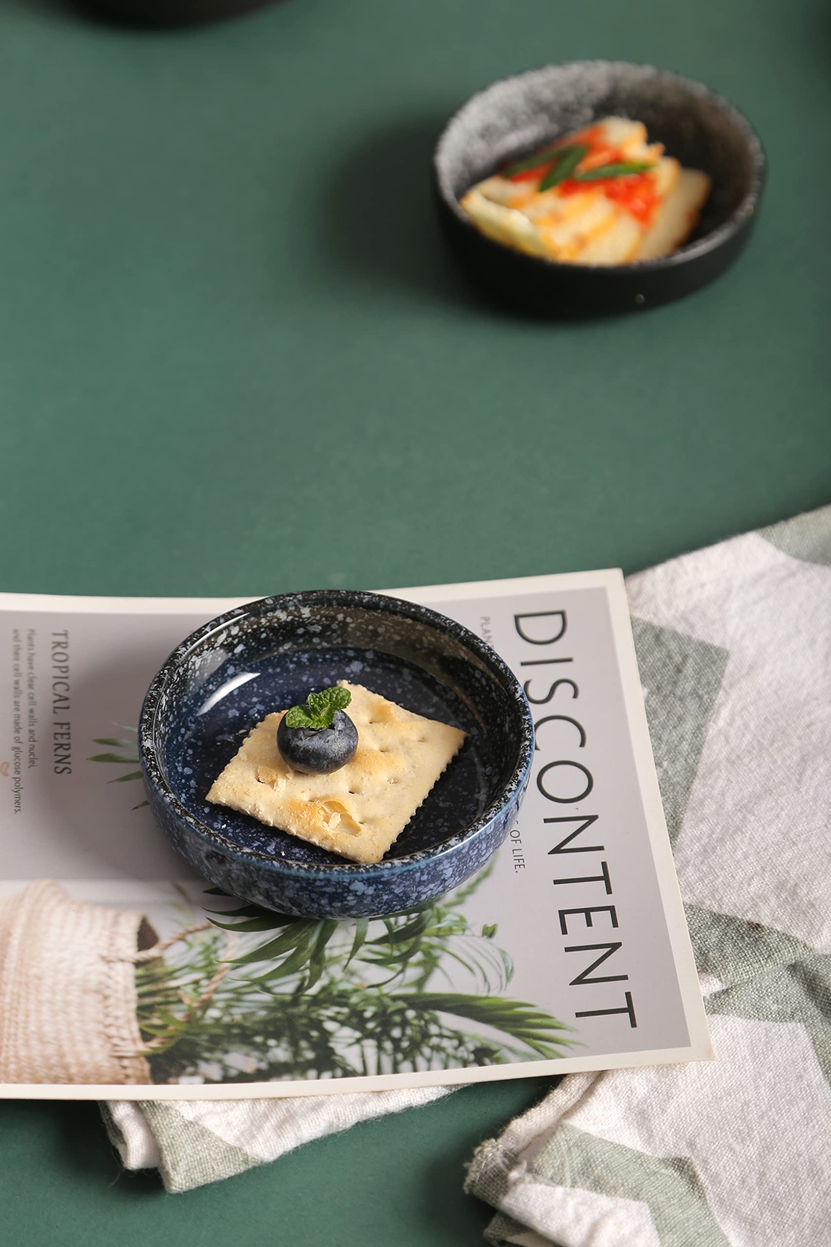 3.5 Inch Japanese Style Classic Porcelain Side Dish Bowls - 6 Pack Soy Sauce Dipping Bowls for Sushi, Dumplings & Asian Cuisine - Elegant Small Condiment Dishes for Home Dining & Restaurants