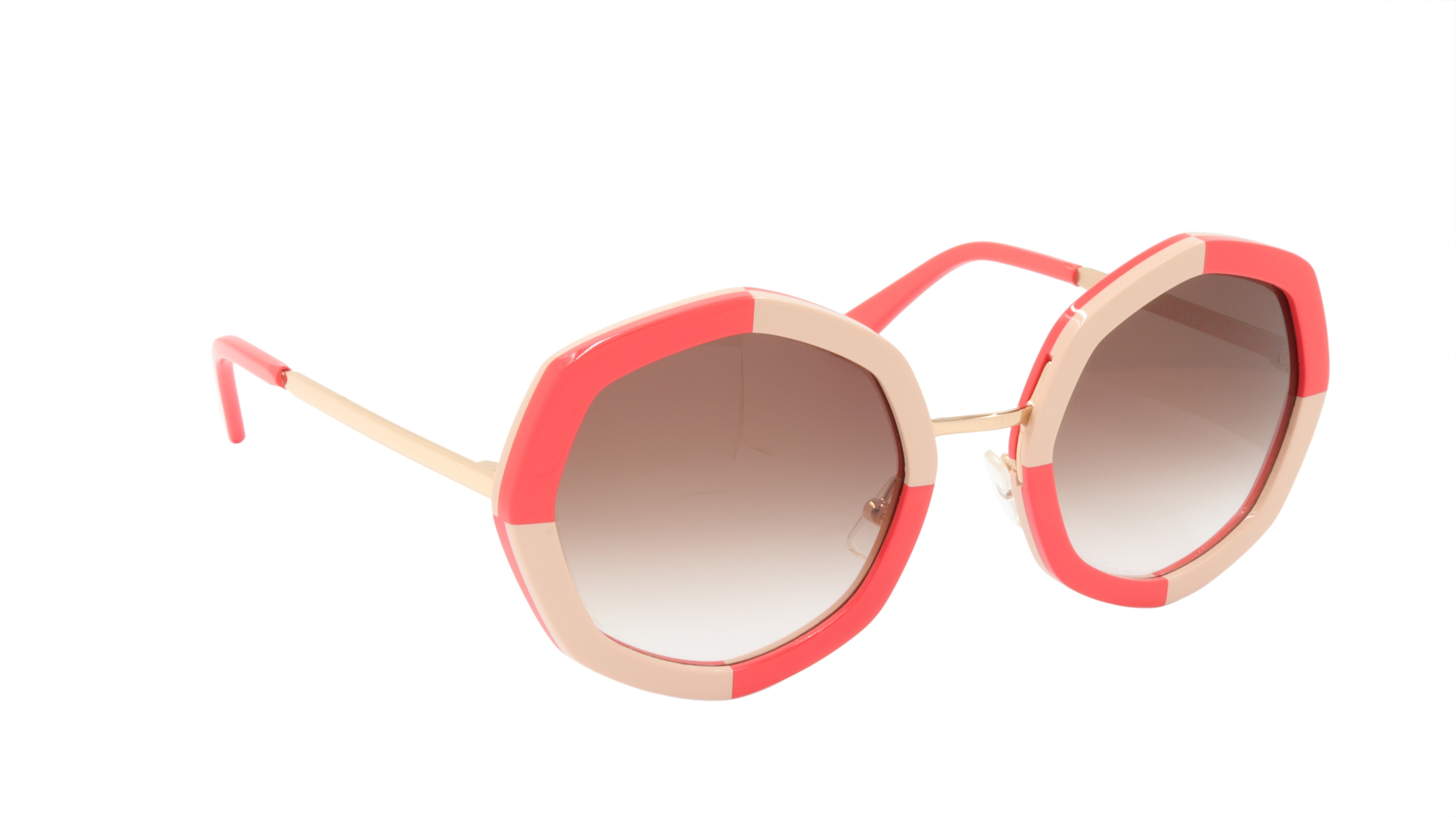 Face A Face CHANCE 2 Sunglasses - Acetate & Metal Frame in Nude Poppy Checker Pattern | UV Protection for Outdoor Activities & Fashion Statement