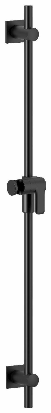 RIOBEL 36-Inch Black Shower Bar - Durable Stainless Steel Shower Curtain Rod for Bathroom, Perfect for Standard Bathtubs and Walk-In Showers