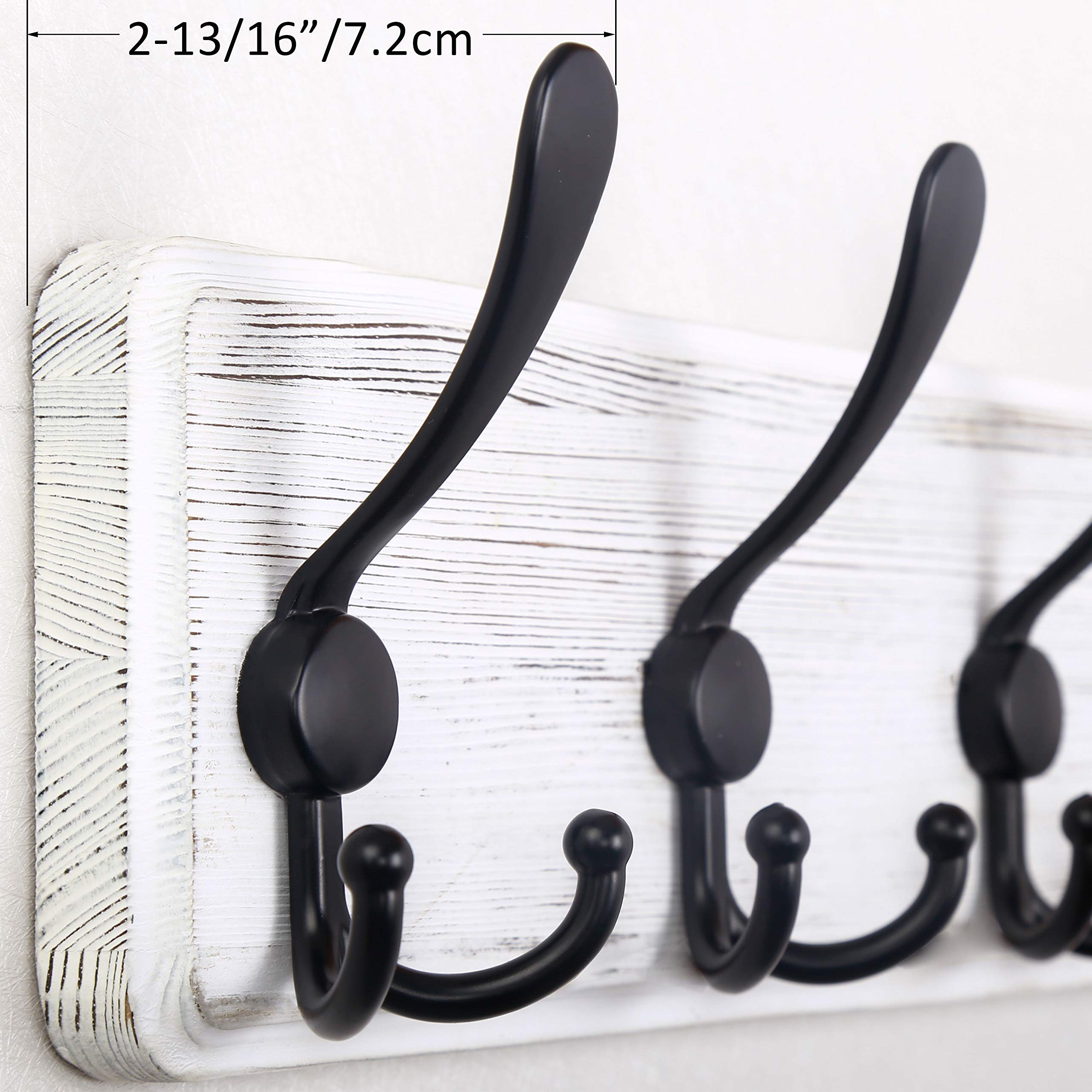 WEBI Wall Mounted Coat Rack with 5 Triple Hooks - 16