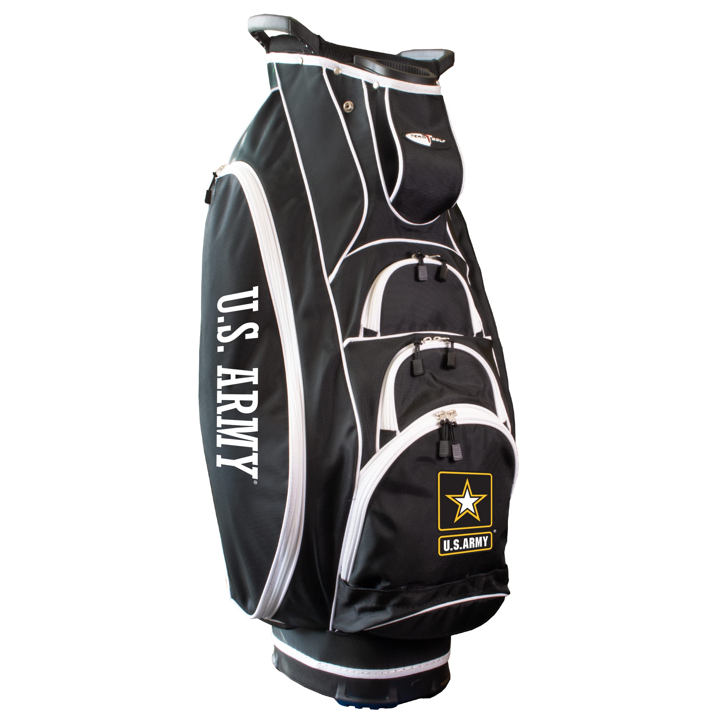 Team Golf Military Lightweight Golf Bag – 10-Way Club Divider, Spring Action Stand, Insulated Cooler Pocket, Velcro Glove & Umbrella Holder with Lift Assist Handles – Perfect for Golfers, Military Personnel & Outdoor Enthusiasts