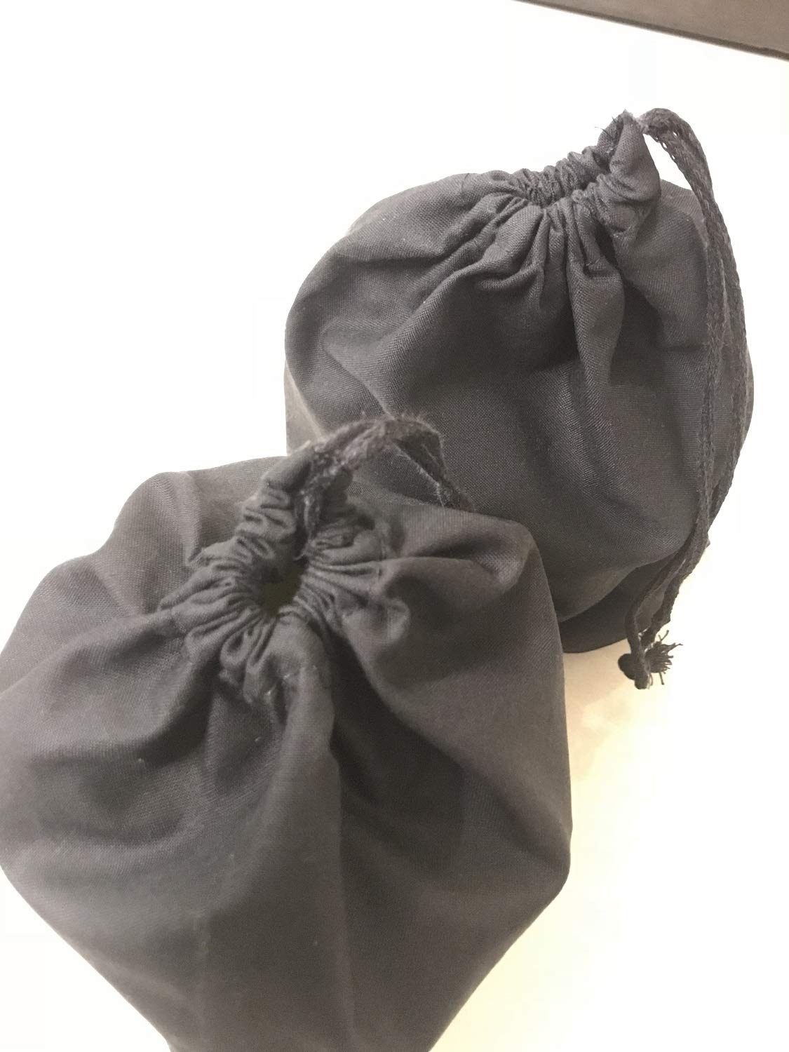 Premium Reusable 12x16 Inches Cotton Muslin Produce Bags - Eco-Friendly Drawstring Storage for Fruits, Vegetables & Groceries (Black, 100-Pack) - Perfect for Farmers Market, Bulk Shopping & Zero Waste Lifestyle
