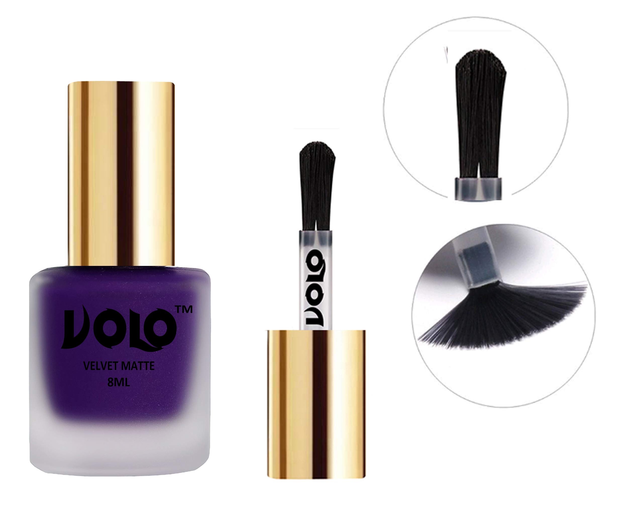 Volo Velvet Matte Nail Polish Set - 4 Pack (Dark Green, Blue, Grey, Tomato Red, 32ml Each) | Long Lasting, High Pigment Nail Colors for Parties, Weddings & Special Occasions
