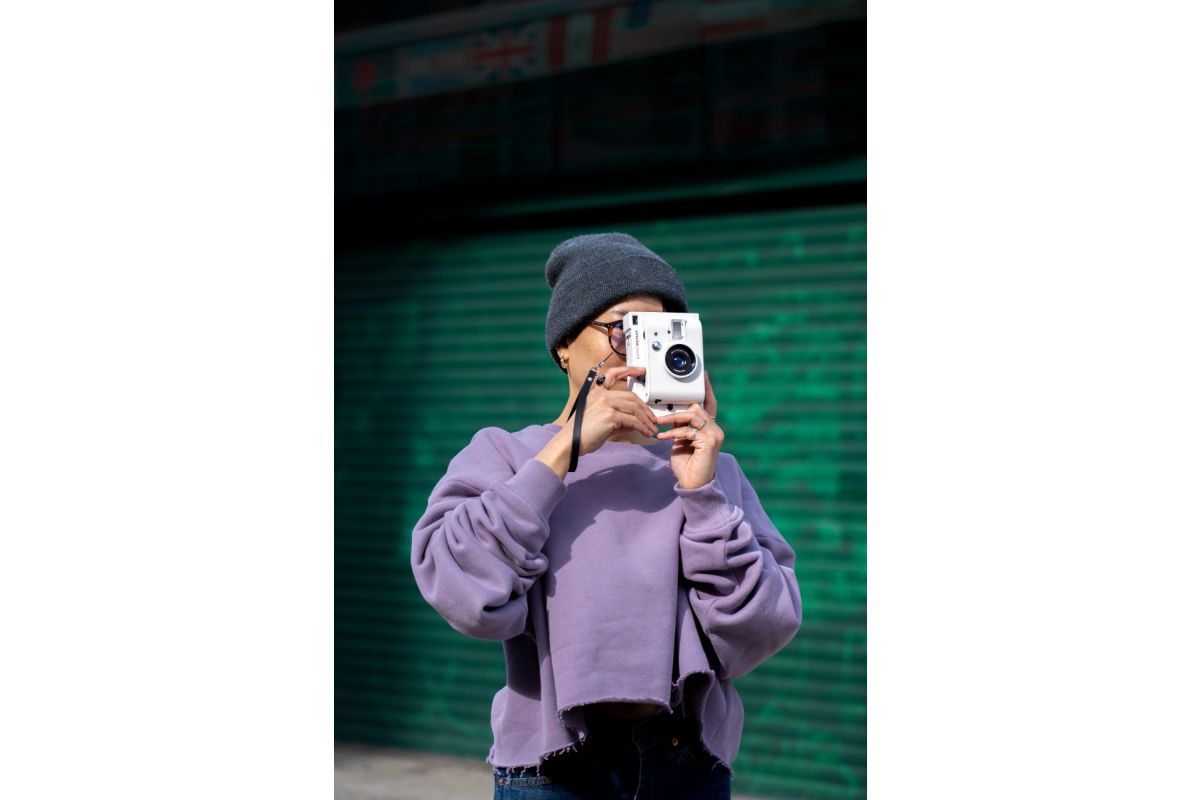 Lomography Black Leather Camera Wrist Strap for DSLR & Mirrorless Cameras - Secure & Comfortable Grip for Photography Enthusiasts