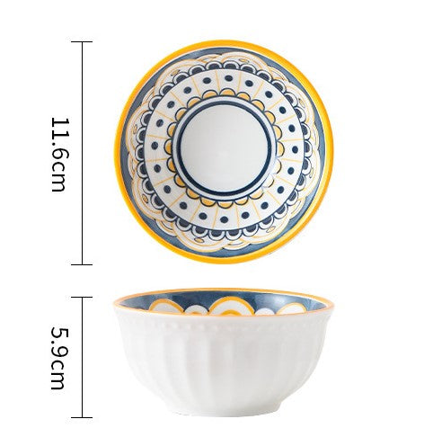 50% Off Clearance Sale - Reusable Printed Bowls & Dishes Set for Home Dining, Party Serving, and Kitchen Decor
