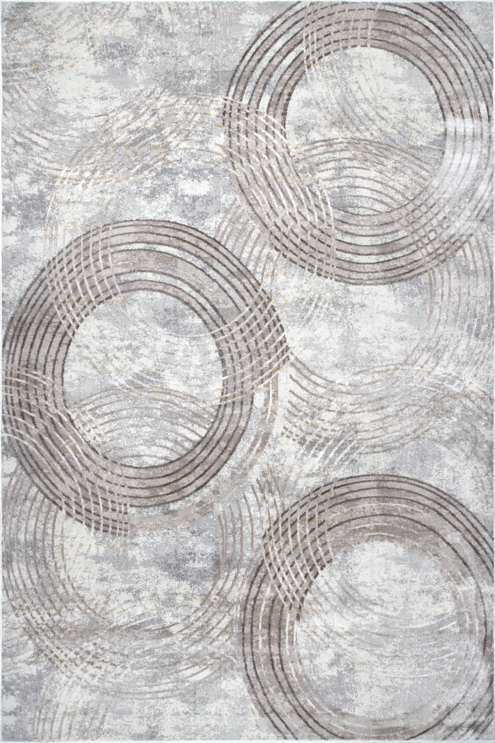 Faded Ripples Rug - Soft Grey Bohemian Area Rug for Living Room, Bedroom & Home Decor | Cozy & Stylish Floor Mat