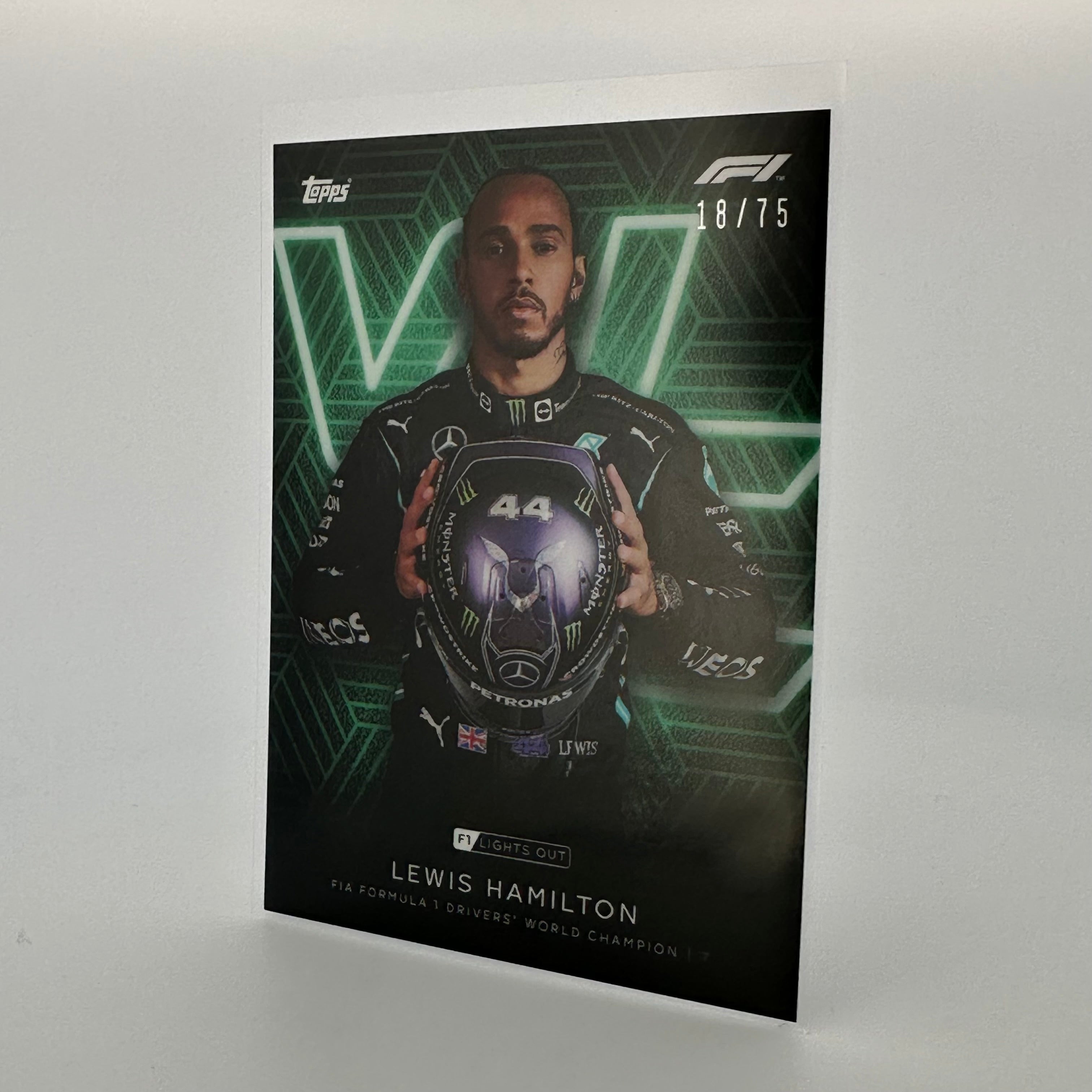 Lewis Hamilton 18/75 Green Parallel F1 World Champion Driver Collectible Card - Perfect for F1 Fans, Racing Enthusiasts & Sports Memorabilia Collectors